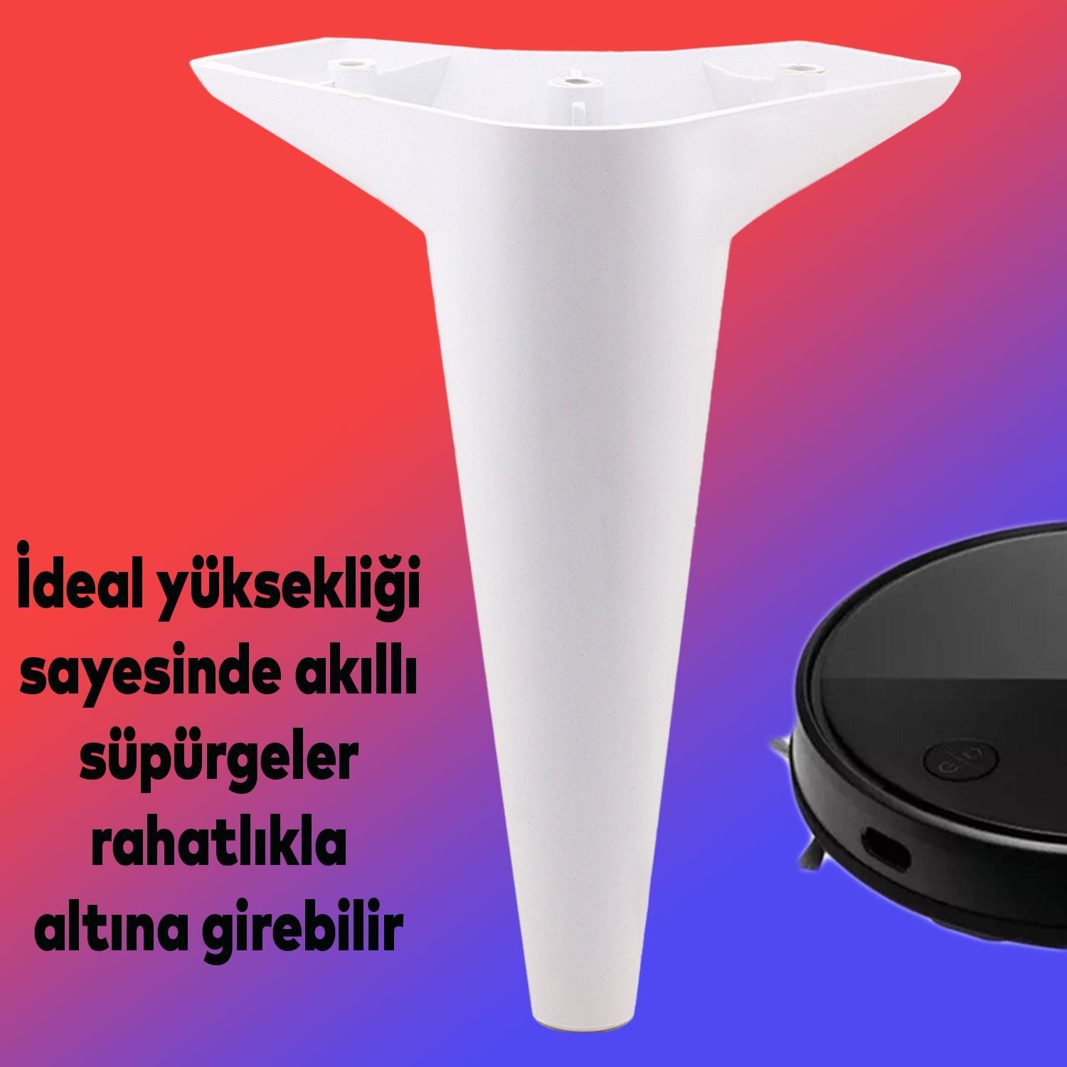Aspen Lüks Mobilya Kanepe Koltuk Tv Ünitesi Konsol Yükseltici Ayağı Ayakları 20 Cm Beyaz Ayak