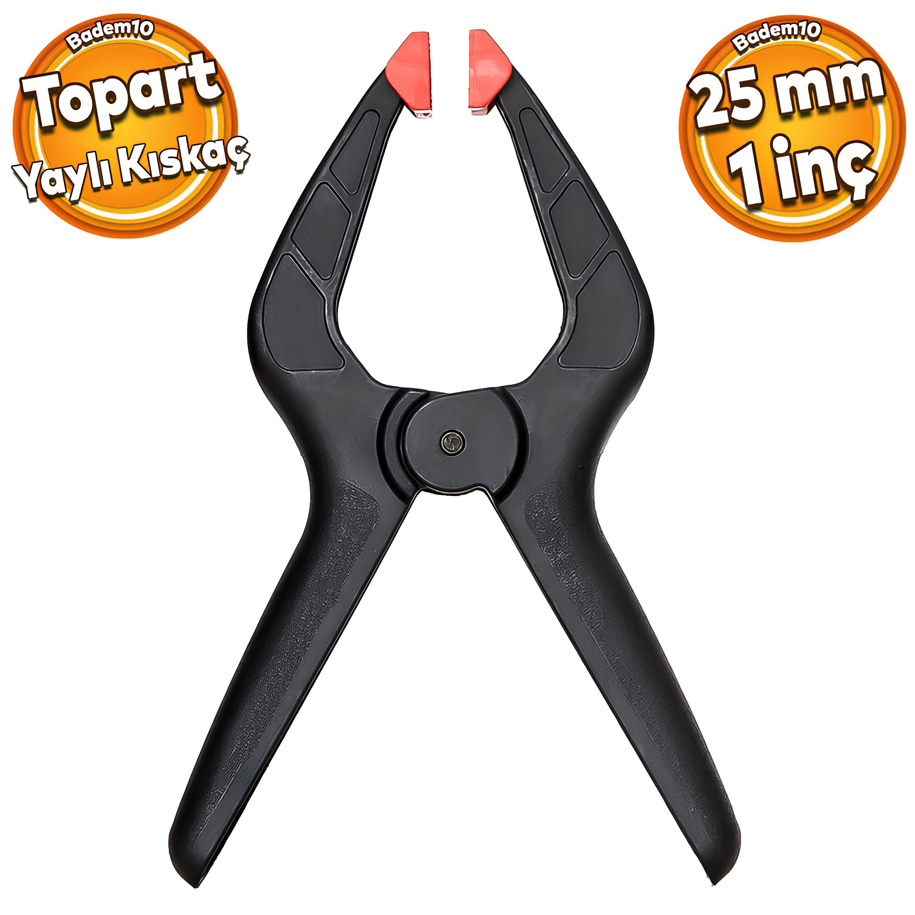 Topart Yaylı Kıskaç Mandal El Tip İşkence Klips Hobi 25 mm 1 inç