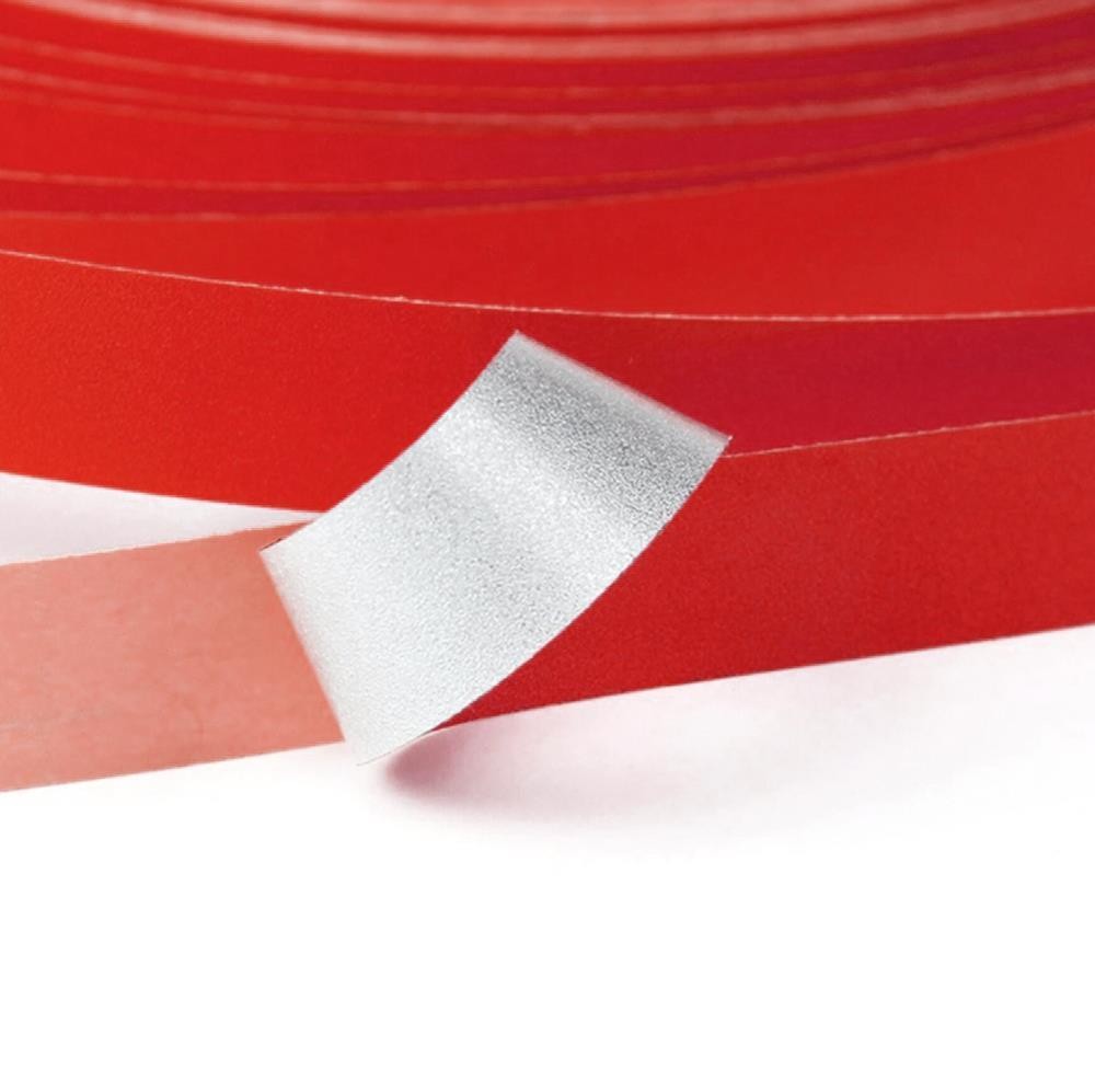Reflektörlü Reflektif Fosforlu Şerit Bant Kırmızı Düz Reflekte İkaz Bandı 3 CM 1 METRE