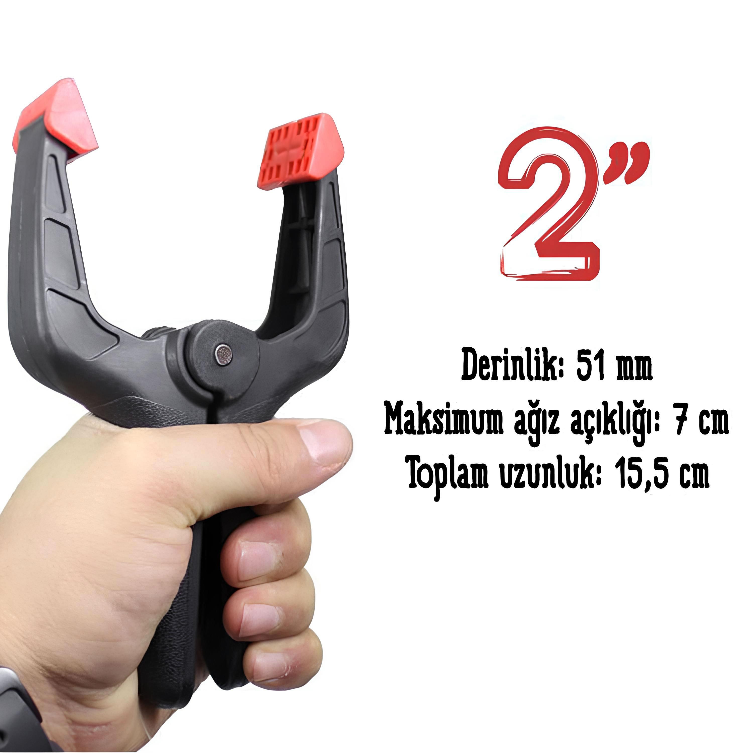 Topart Yaylı Kıskaç Mandal El Tip İşkence Klips Hobi 51 mm 2 inç