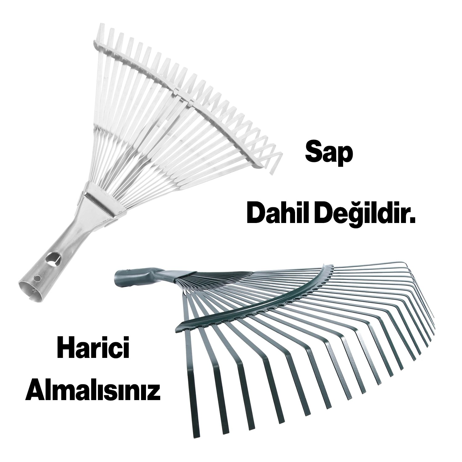 Metal Ayarlanabilir Bahçe Tarla Tırmık Çim Peyzaj Yaprak Ot Saman Temizleme Toplama Tırmığı 1 Adet