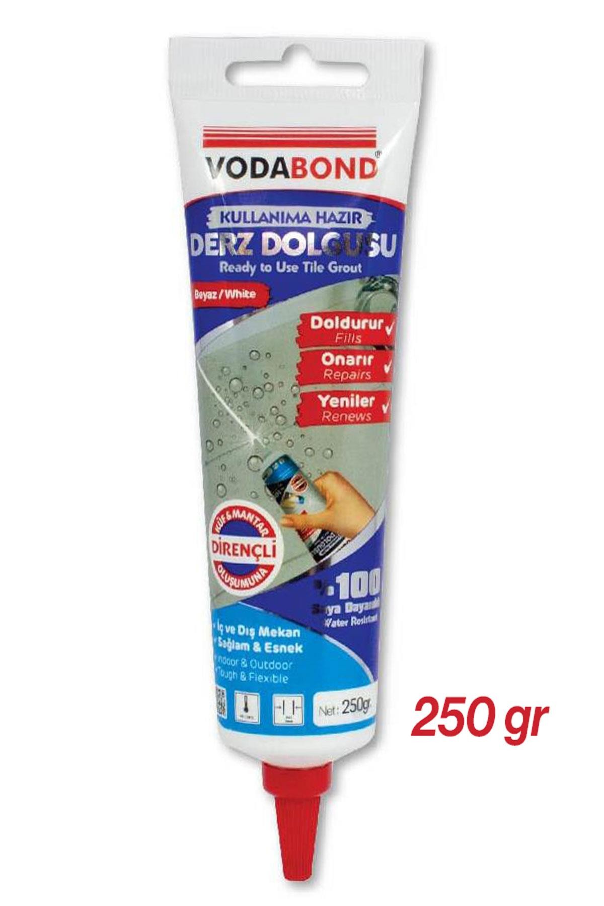 Vodabond Fayans Seramik Mermer Yer Duvar İçin Tamir Derz Dolgu Beyaz 250 Gr