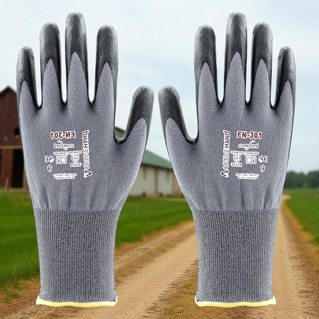Ultra Grip Nitril Kaplı Eldiven 9 L Beden Kaymaz Dayanıklı Sanayi Tipi İş Eldiveni Güvenlik Koruyucu