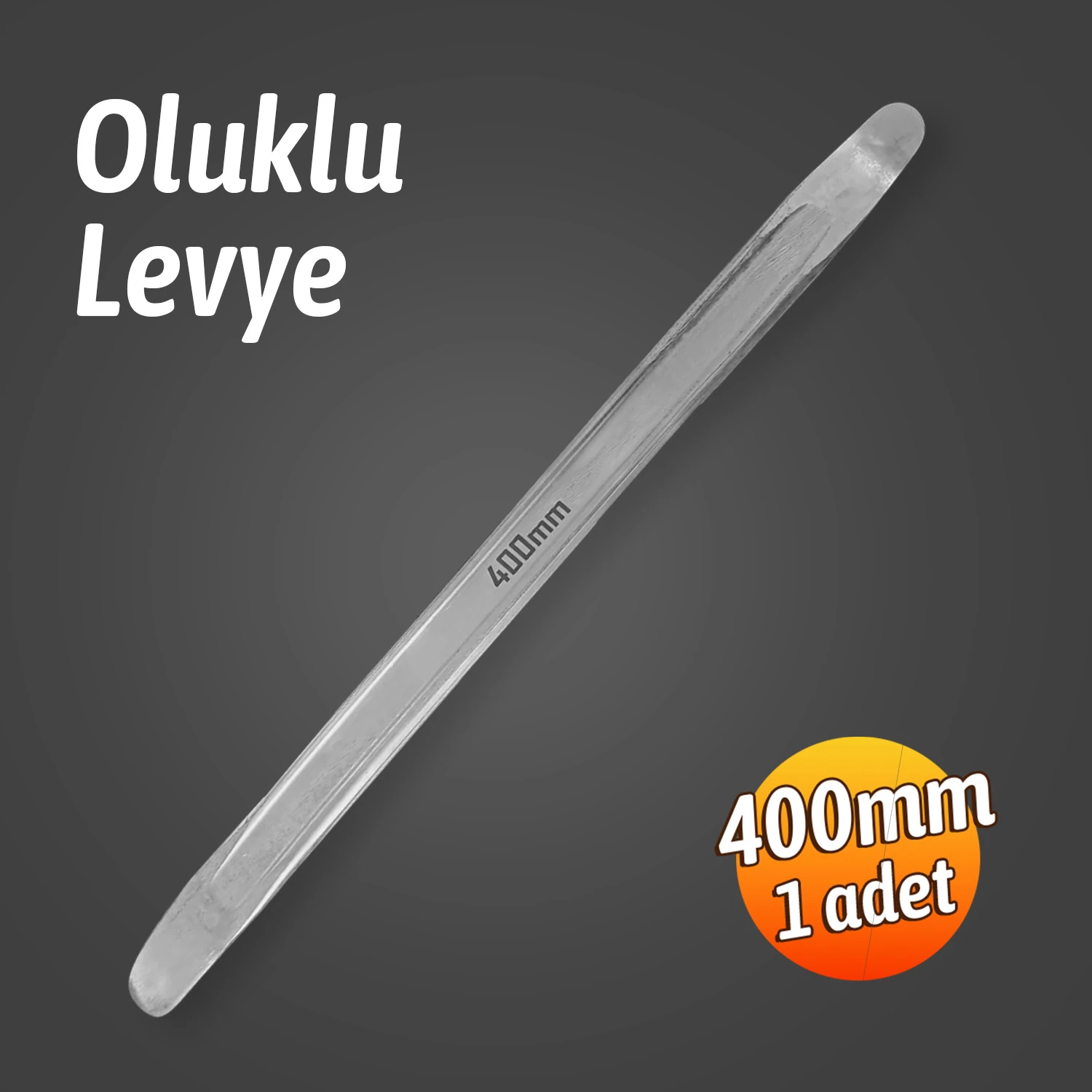 EL500 Oluklu Levye 400MM Gümüş Gri Profesyonel ve Hobi Amaçlı
