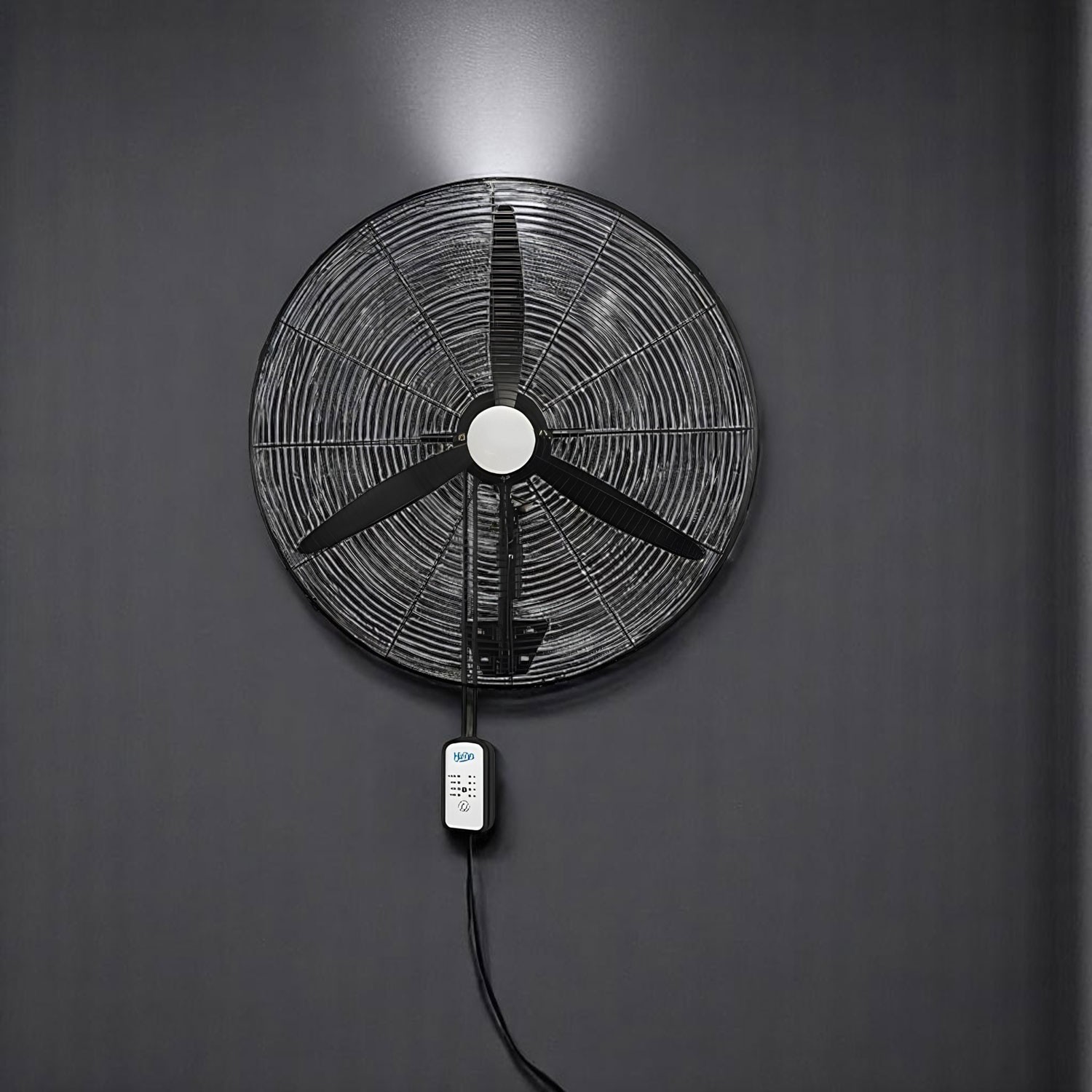 Sanayi Tipi Kumandalı 65 cm 190W Duvar Vantilatörü Endüstriyel Sessiz Duvara Monte Zincirli Fan