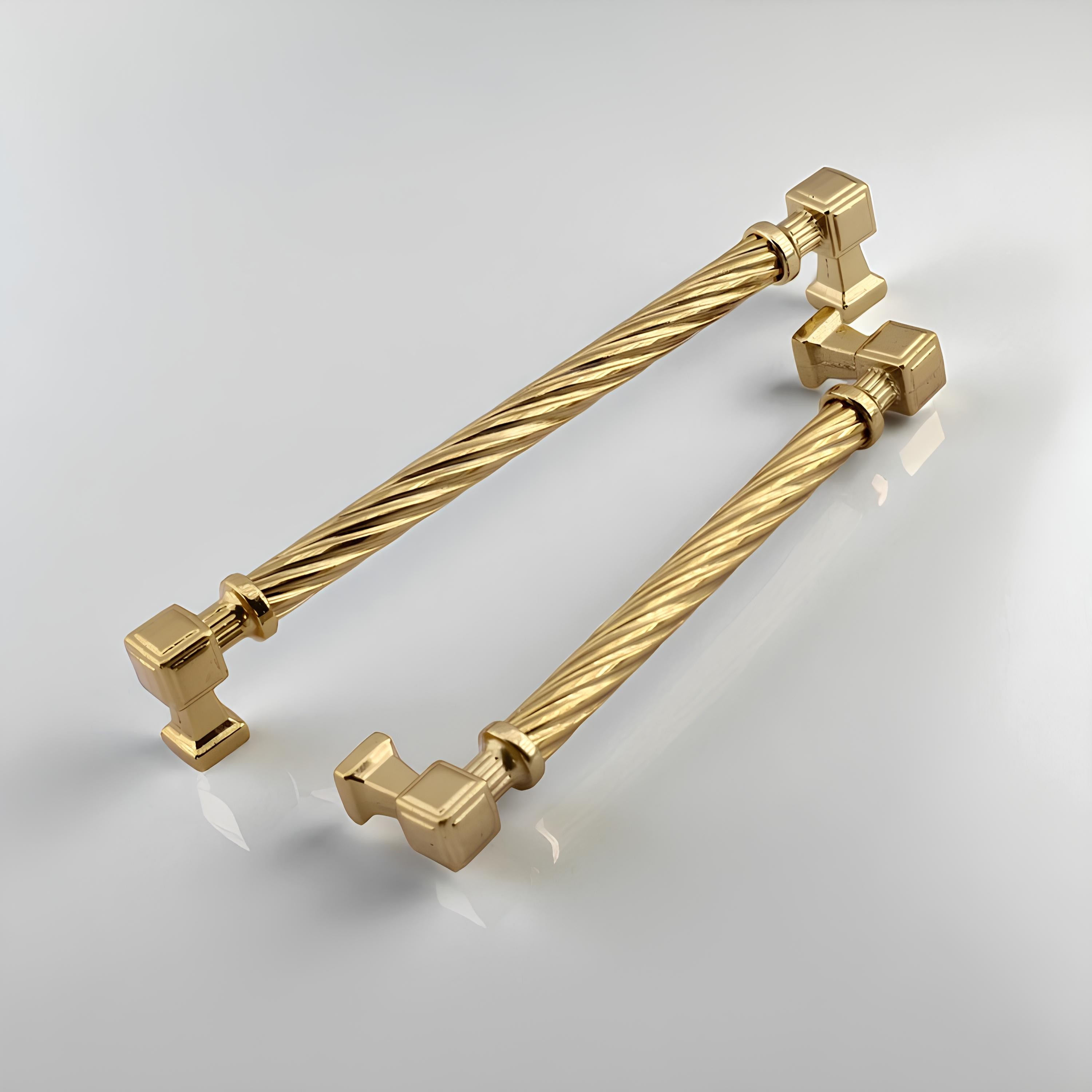 Burma Gold Altın Metal Kulp 128 mm Mobilya Çekmece Mutfak Dolabı Dolap Modern Kapak Kulbu Kulpları