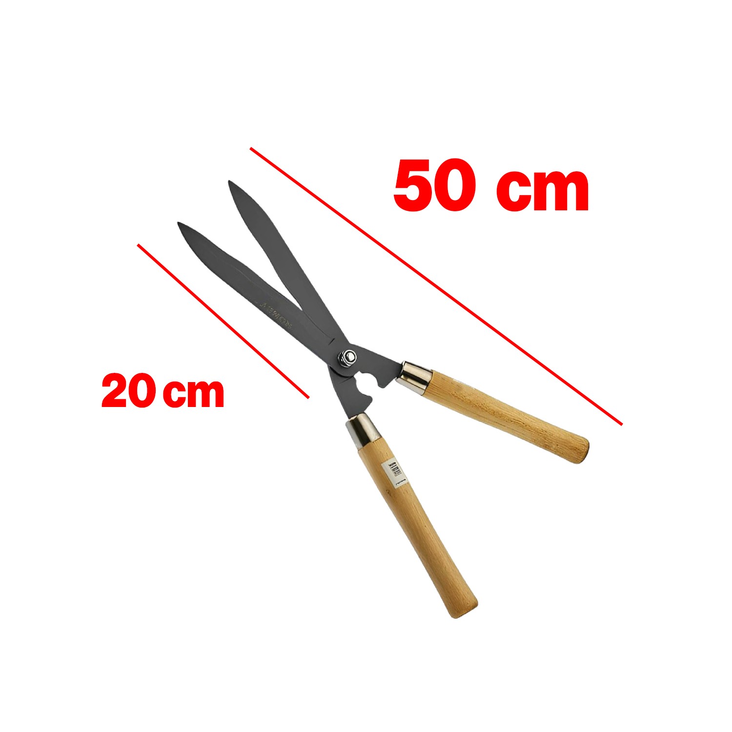 Eğri Çim Budama Makası Çalı Çimen Biçme Kesme Makas 50 cm Keskin Metal Bıçkı 1 Adet