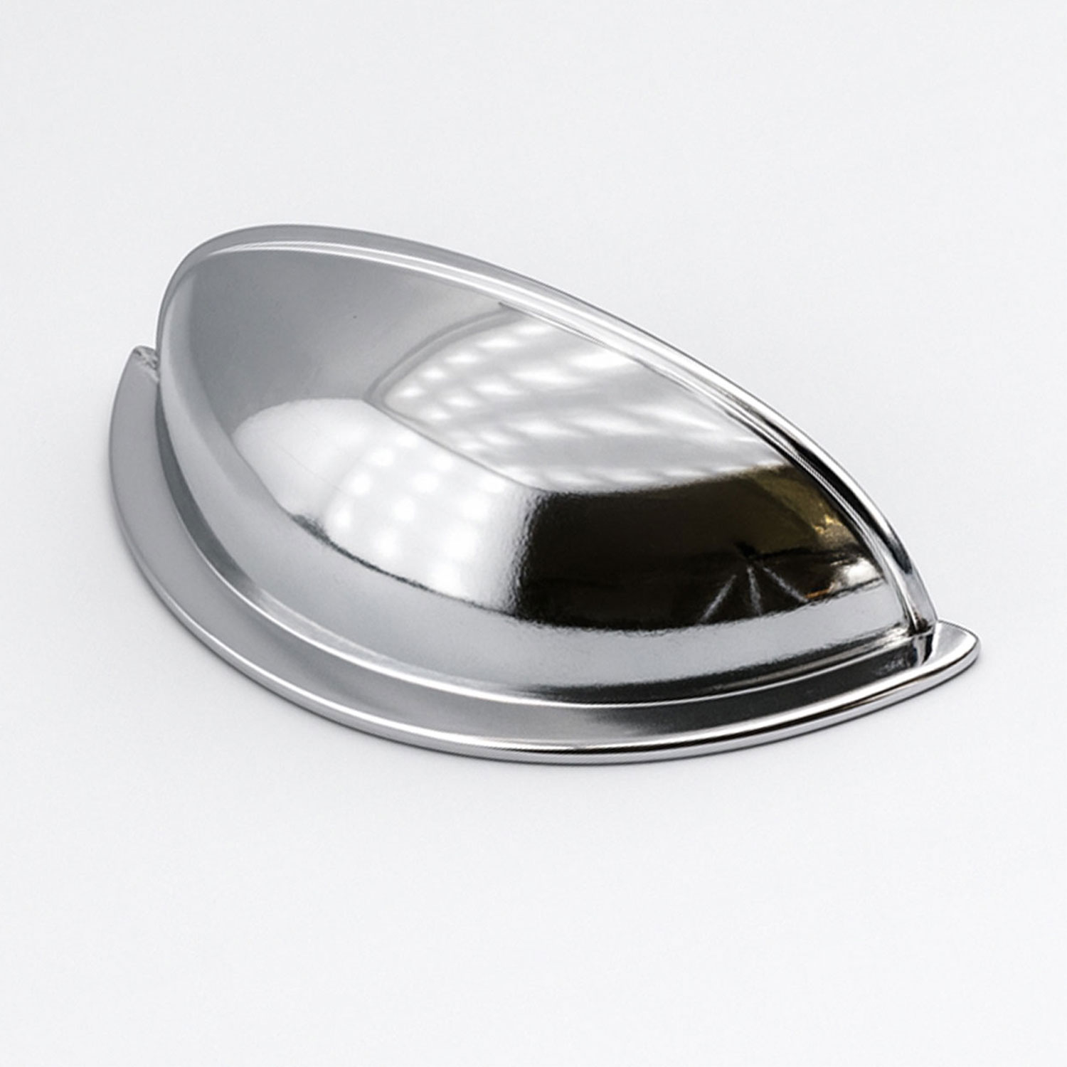 Çanak Kulp 64 mm Krom Gümüş Renk Metal Mobilya Çekmece Dolap Kapak Kulpu Modern Mutfak Kulpları