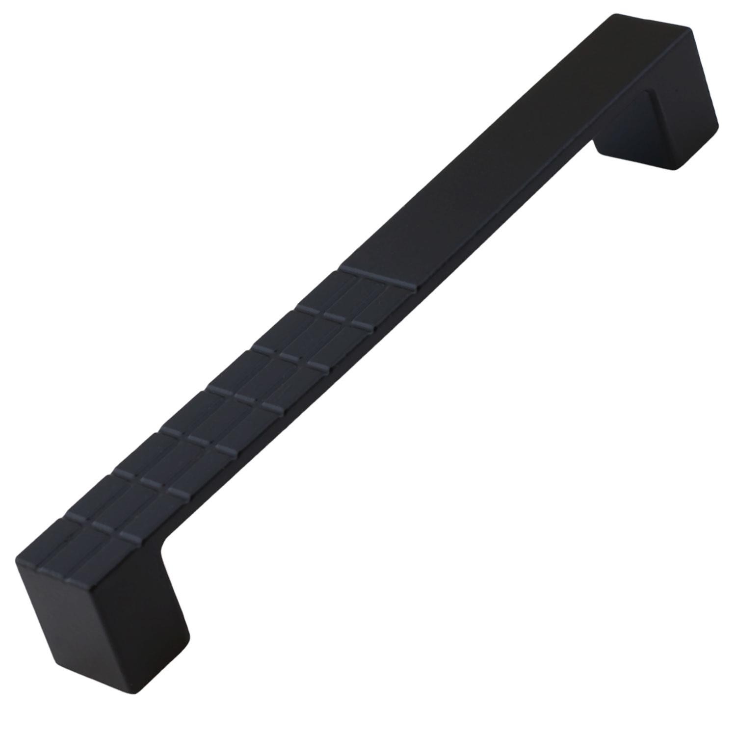 Bihter Desenli Mobilya Mutfak Dolabı Çekmece Dolap Kulpu Kulpları Kulbu Siyah 128 Mm Metal Kulp