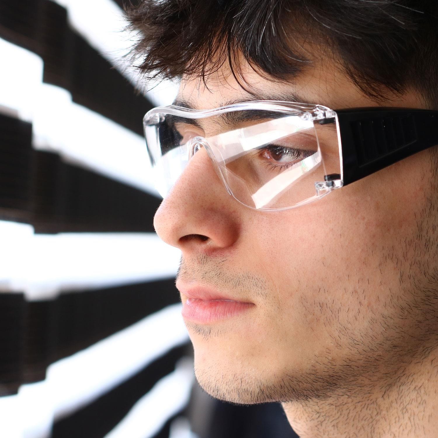 12 Adet İş Güvenlik Gözlüğü Lazer UV Laboratuvar Laborant Koruyucu Kaynak Toz Korumalı Gözlük Şeffaf