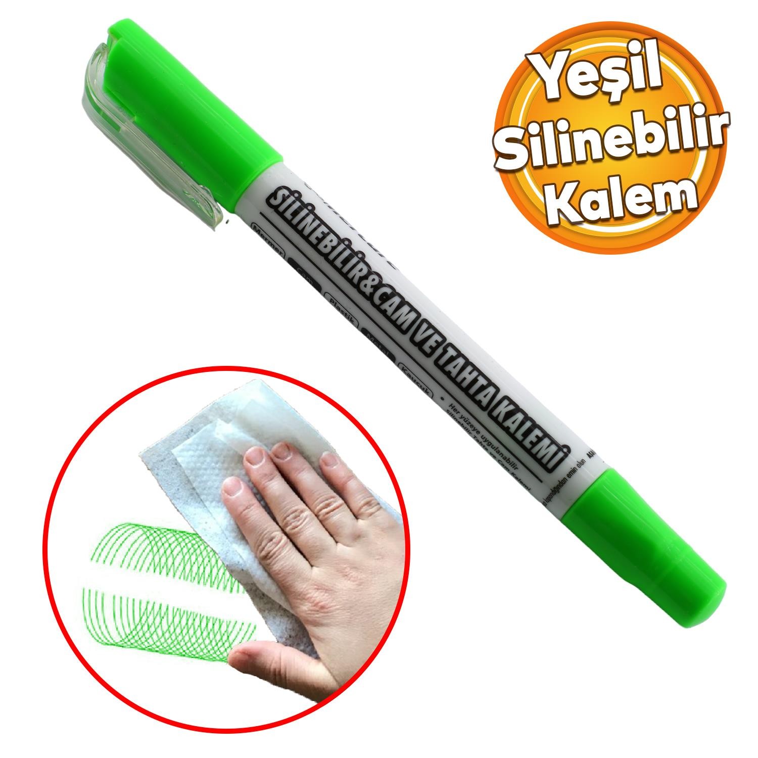 Silinebilir Tebeşir İşaretleyici Mercure Yeşil Kalem Metal Plastik Cam Ahşap Yüzey Yağlı Boya Uç