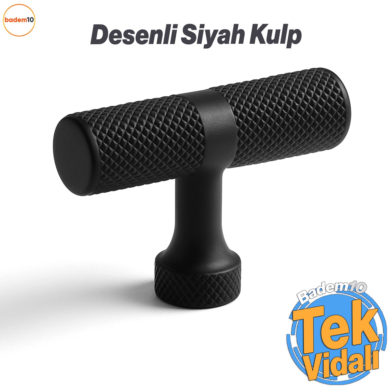 Martin Siyah Metal Tek Vidalı Kulp Düğme Mobilya Çekmece Mutfak Dolabı Dolap Modern Kapak Kulpları