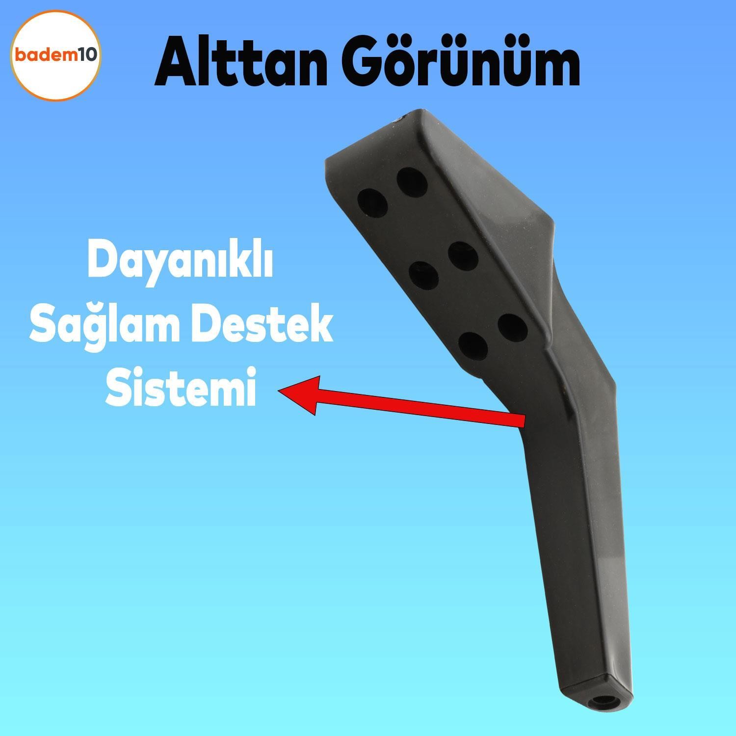 Logan 4 Adet Set 16 Cm Siyah Altın Mobilya Tv Ünitesi Koltuk Kanepe Destek Ayağı Ayakları M8 Civata