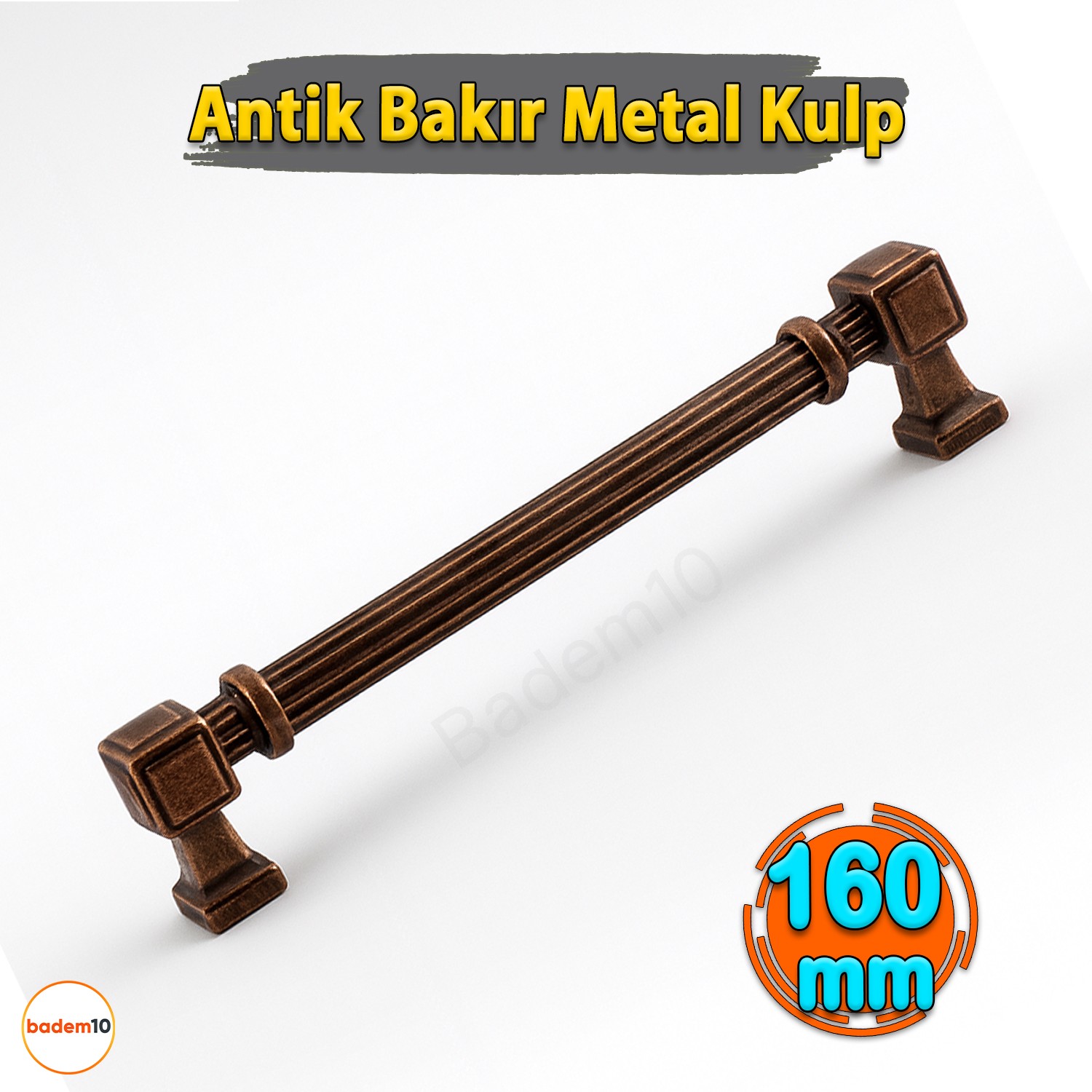 Talas 160 mm Çizgili Antik Bakır Metal Kulp Mobilya Çekmece Mutfak Dolabı Dolap Kulpları Kulb 16 cm