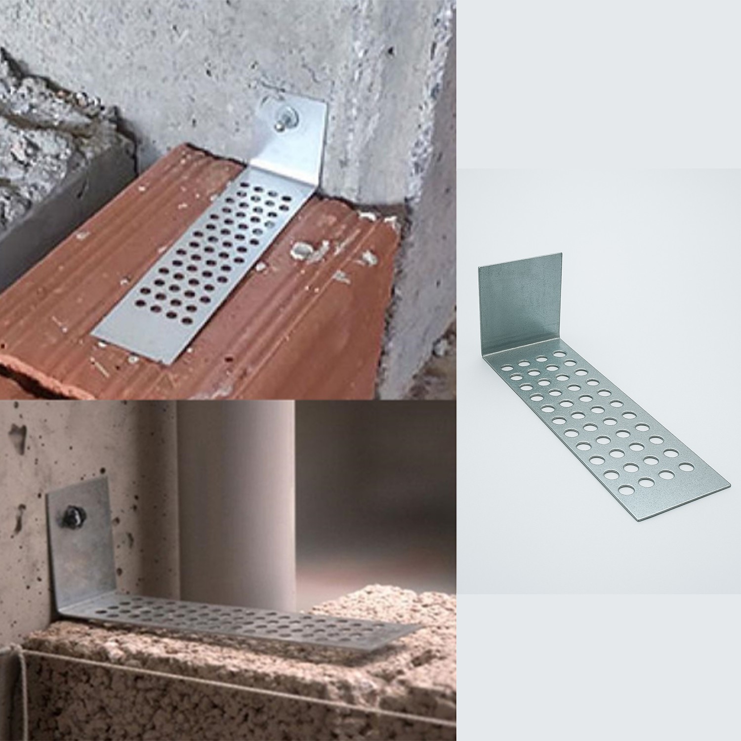 Gazbeton Ankraj Laması Duvar Bağlantı Aparatı Vidalı Montaj Trapez Vida Uyumlu Galvaniz Demiri