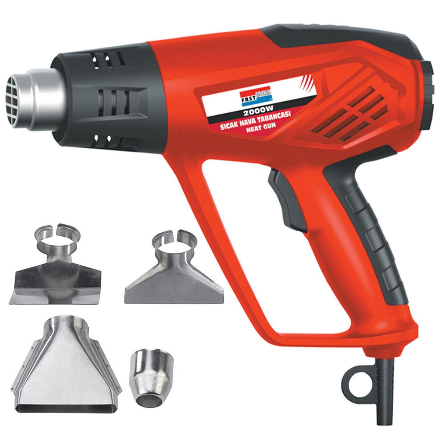 Fast bond Sıcak Hava Tabancası İnce Isı Ayarlı 2000 W 2 Kademeli Üfleme