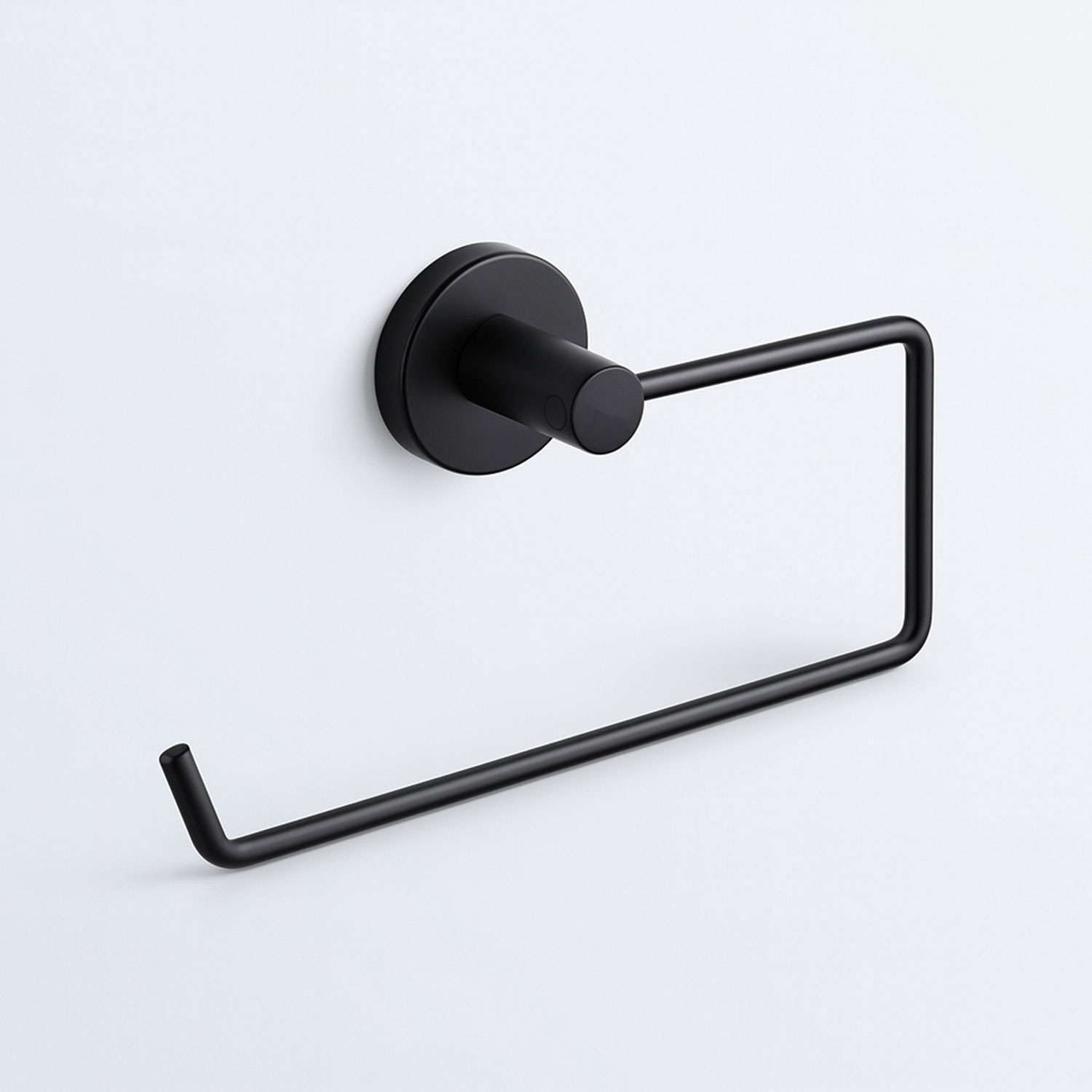 Açık Kağıt Havluluk Mat Siyah Metal Duvara Monte Vidalı Banyo Tuvalet Mutfak Kağıt Havluluk 25 cm