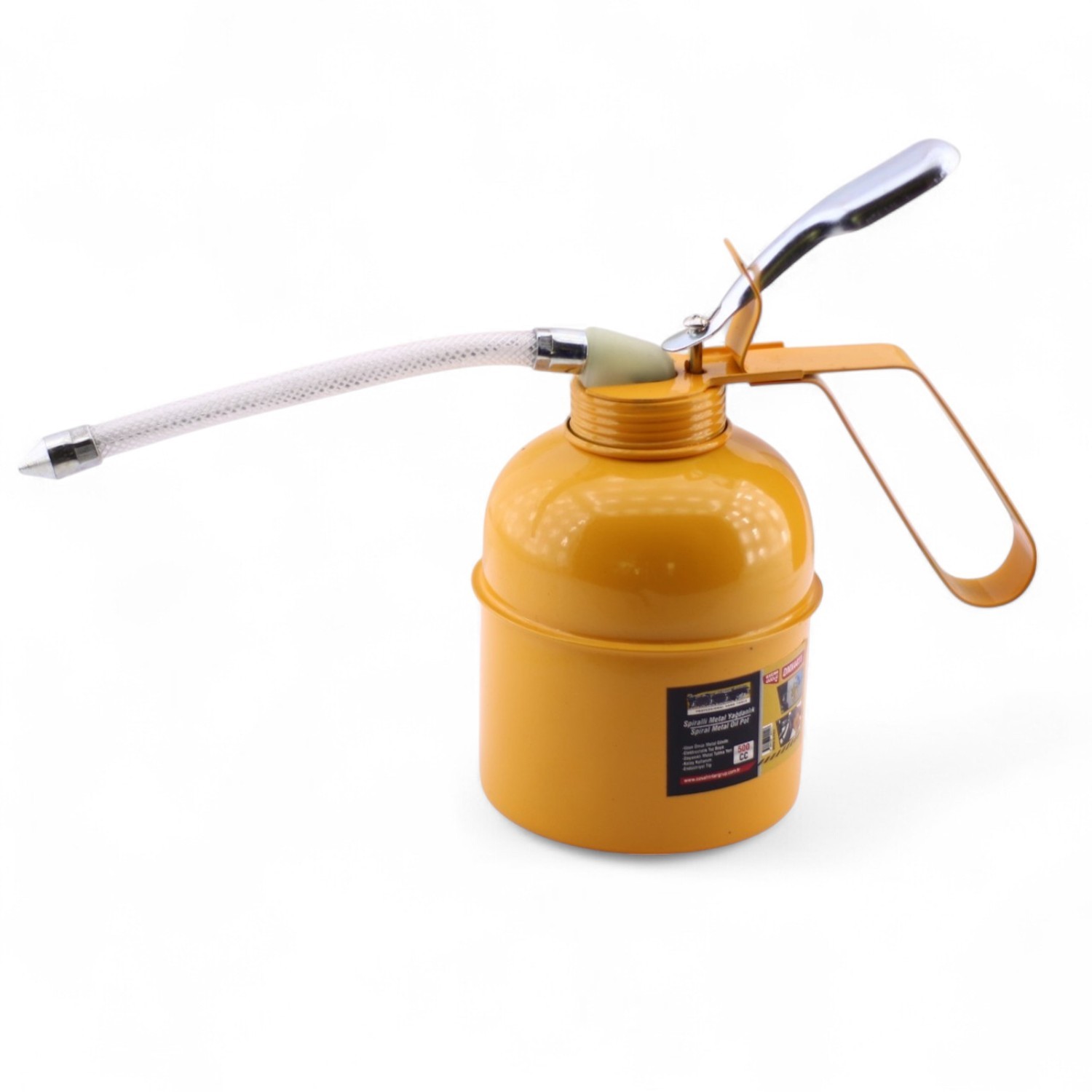 500 ml Araba Makine Atölye Yağdanlığı Spiralli Metal Gövdeli Yağdanlık Uçlu Yağ Pompası
