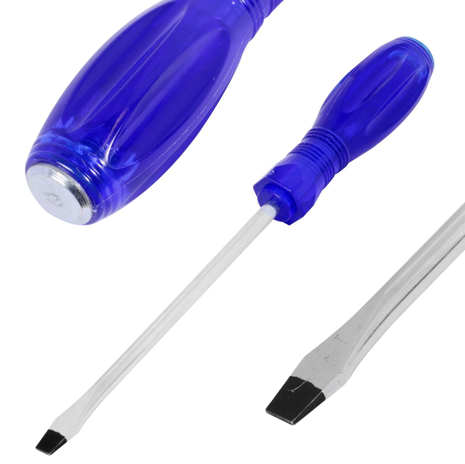 Darbeli Tornavida Düz Uçlu Mavi 25.5 cm Çelik Tornovida