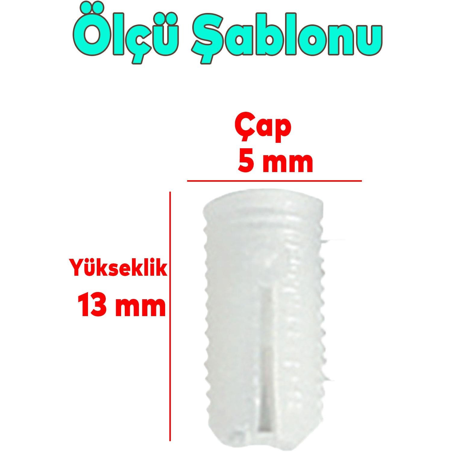 Şerit Dübel 5x13 Plastik (25 ADET)