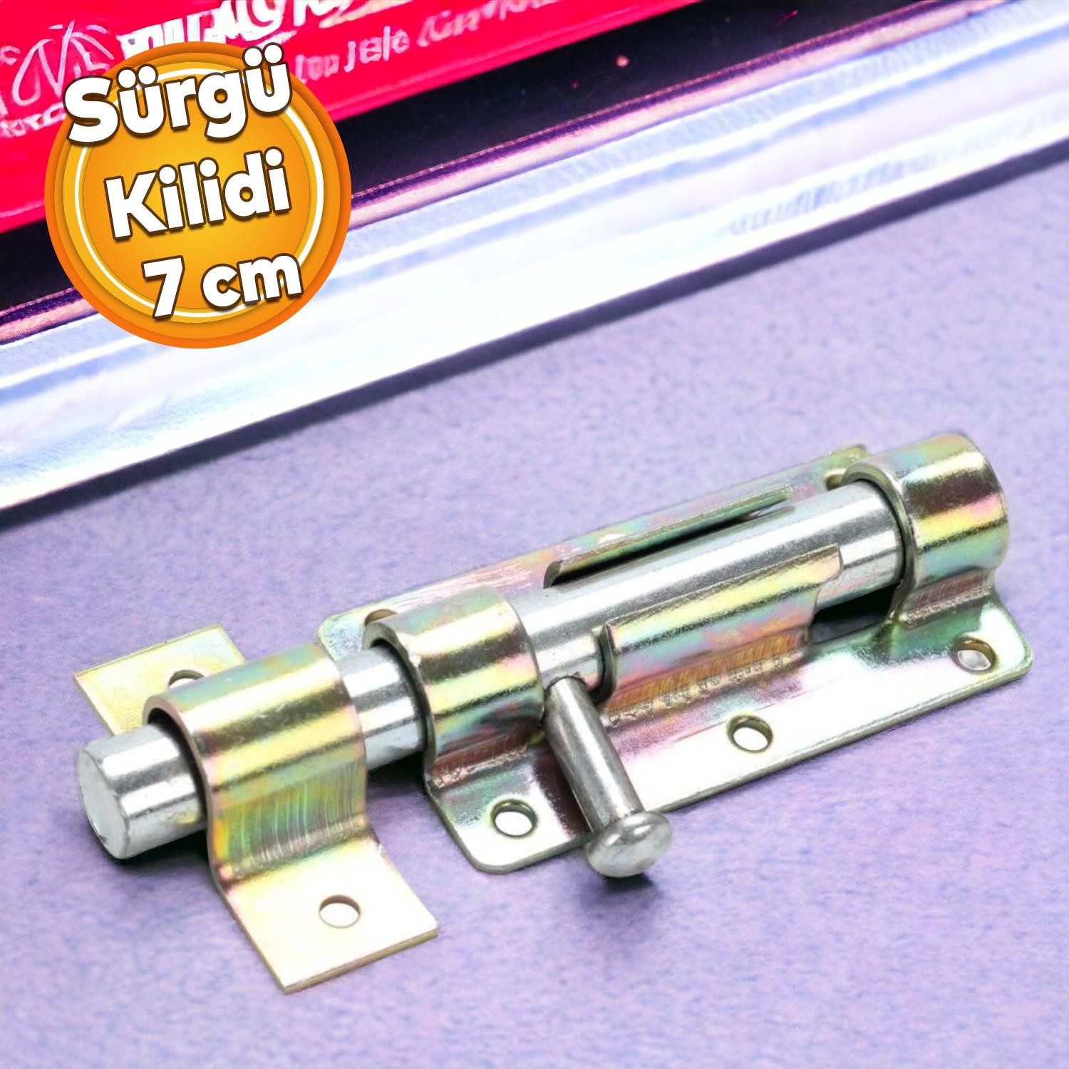 Dirim Demir Doğrama Çelik Kapı Bahçe Kapı Sürgü Sürgüsü Kilit Kilid Güvenlik Küçük 7 cm