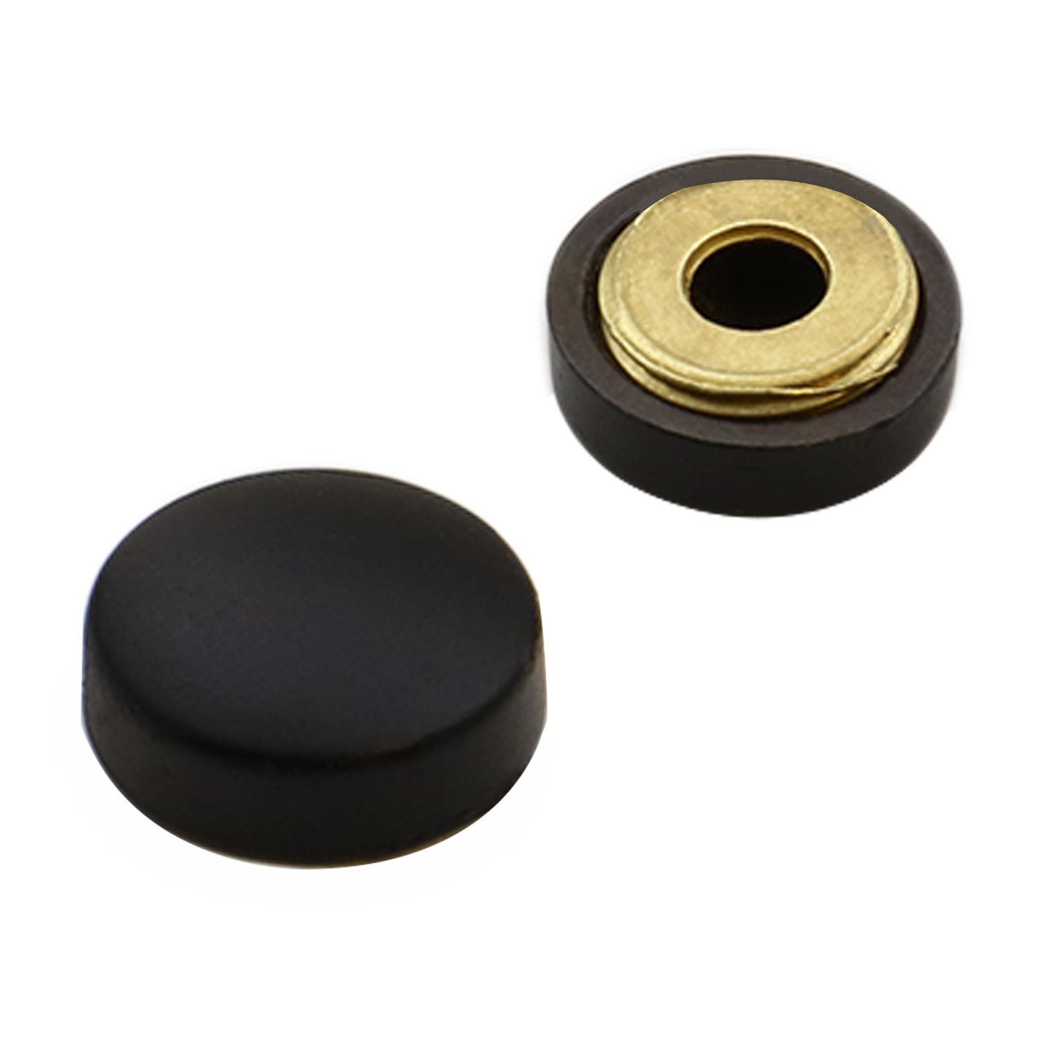 Dekoratif Vida Kapağı Kapatıcı 15 mm Mat Siyah Metal Vida Tapası Tıpası (10 ADET)