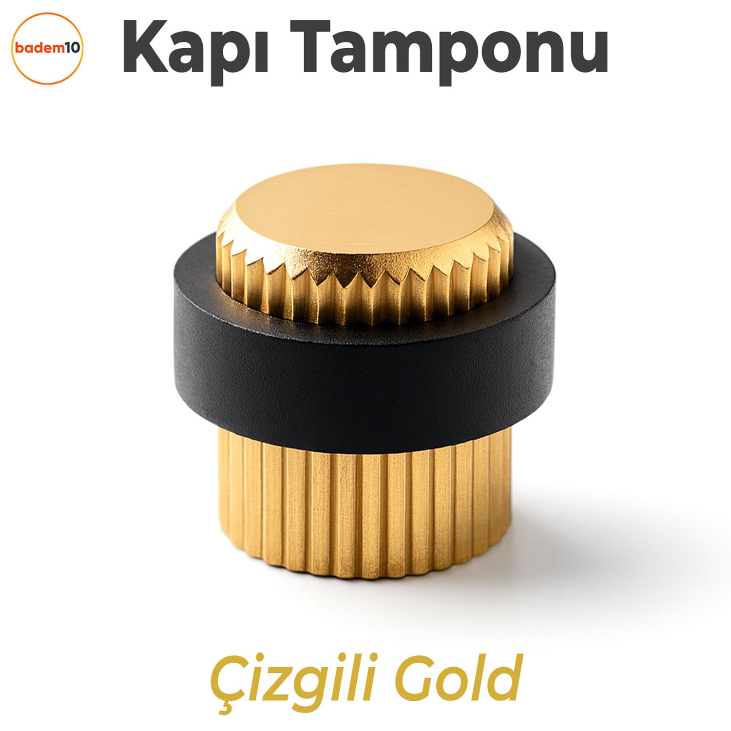 Kapı Stoperi Tamponu Çizgili Gold Altın Vidalı Tutacağı Tutucu Altı Kolu Pencere Stopu Takozu Sürgü