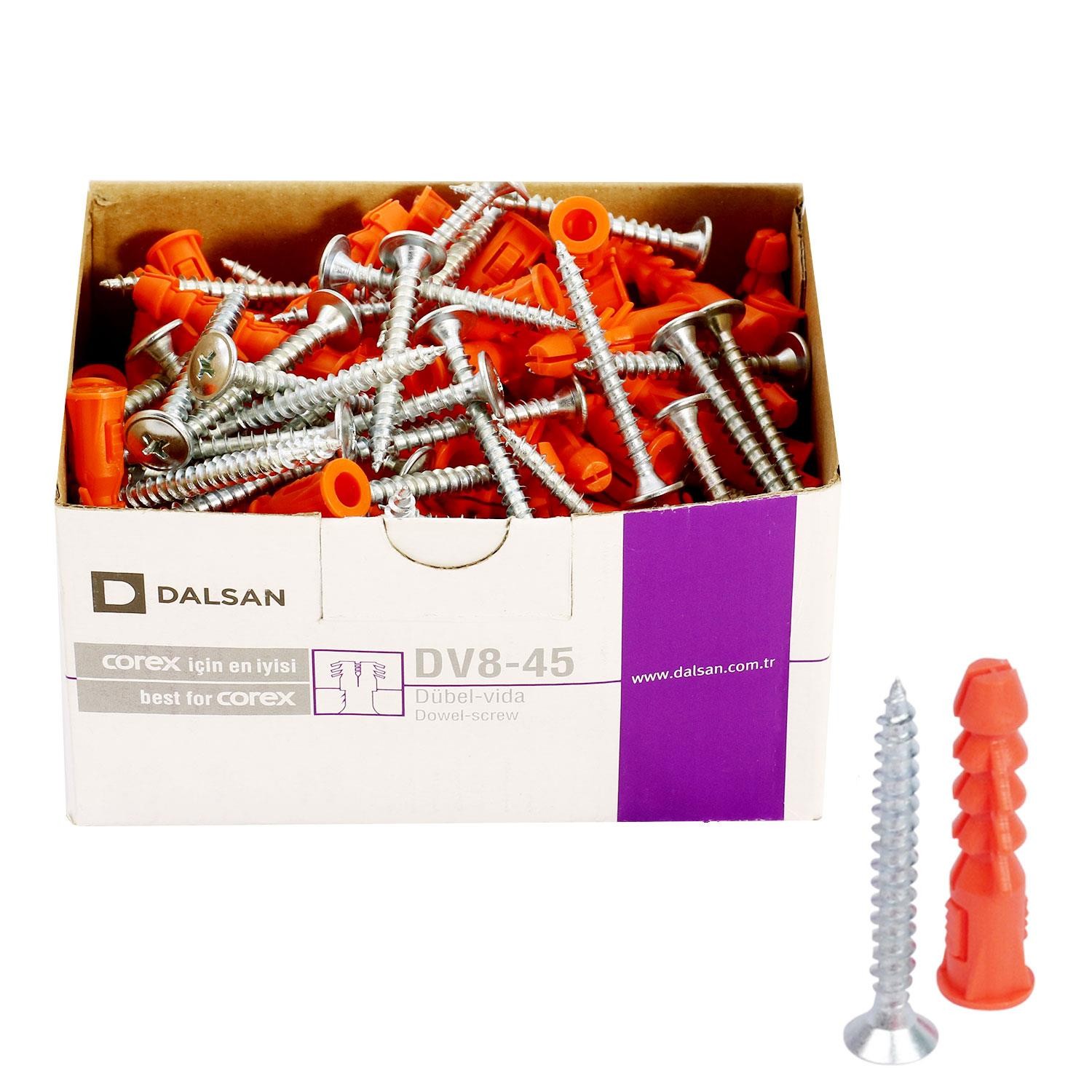 Dalsan Corex DV8-45 Dübel Vida 100 Adet