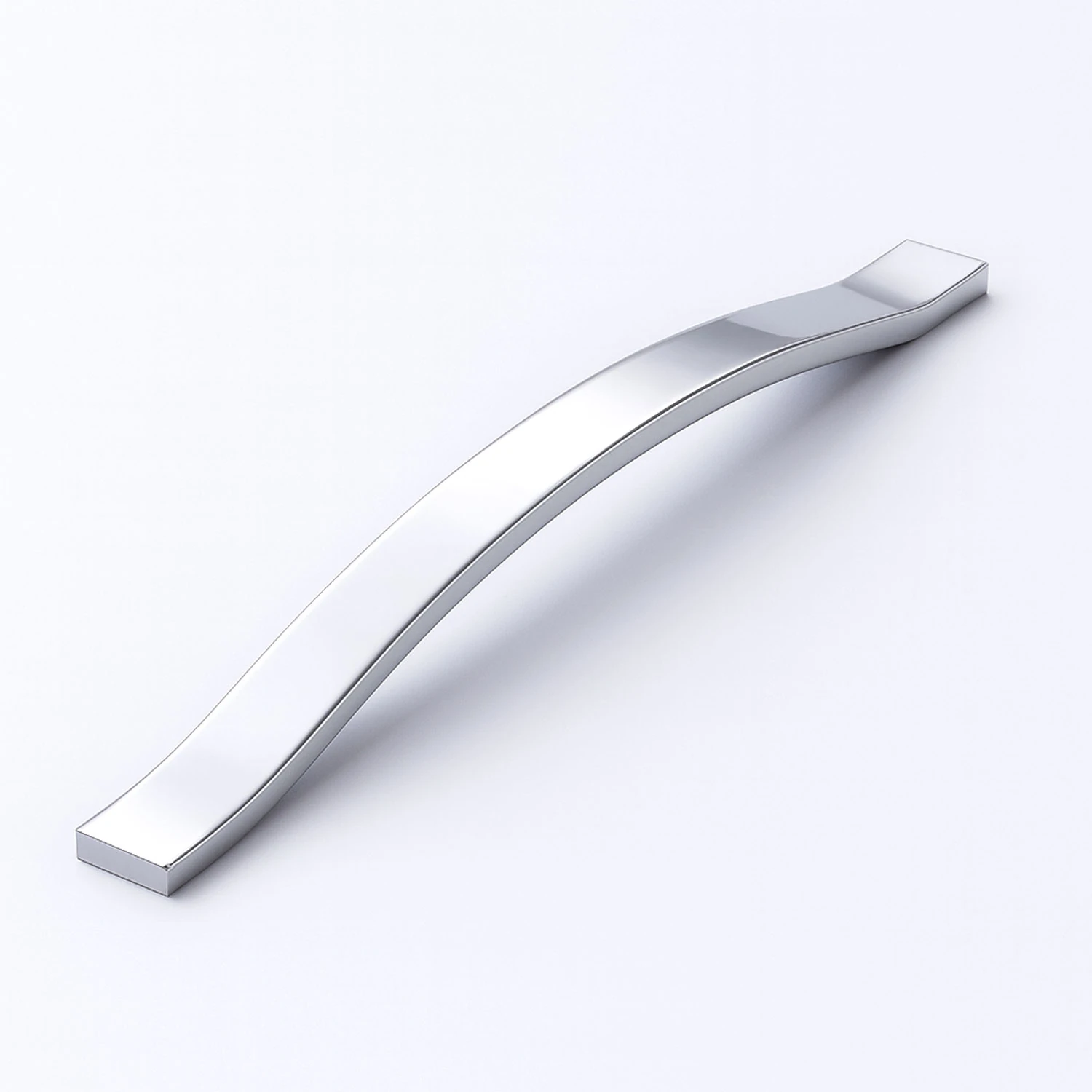 Sümbül Kulp 192 mm Krom Gümüş Renk Metal Mobilya Dolap Çekmece Kulpu Modern Mutfak Kapak Kulpları