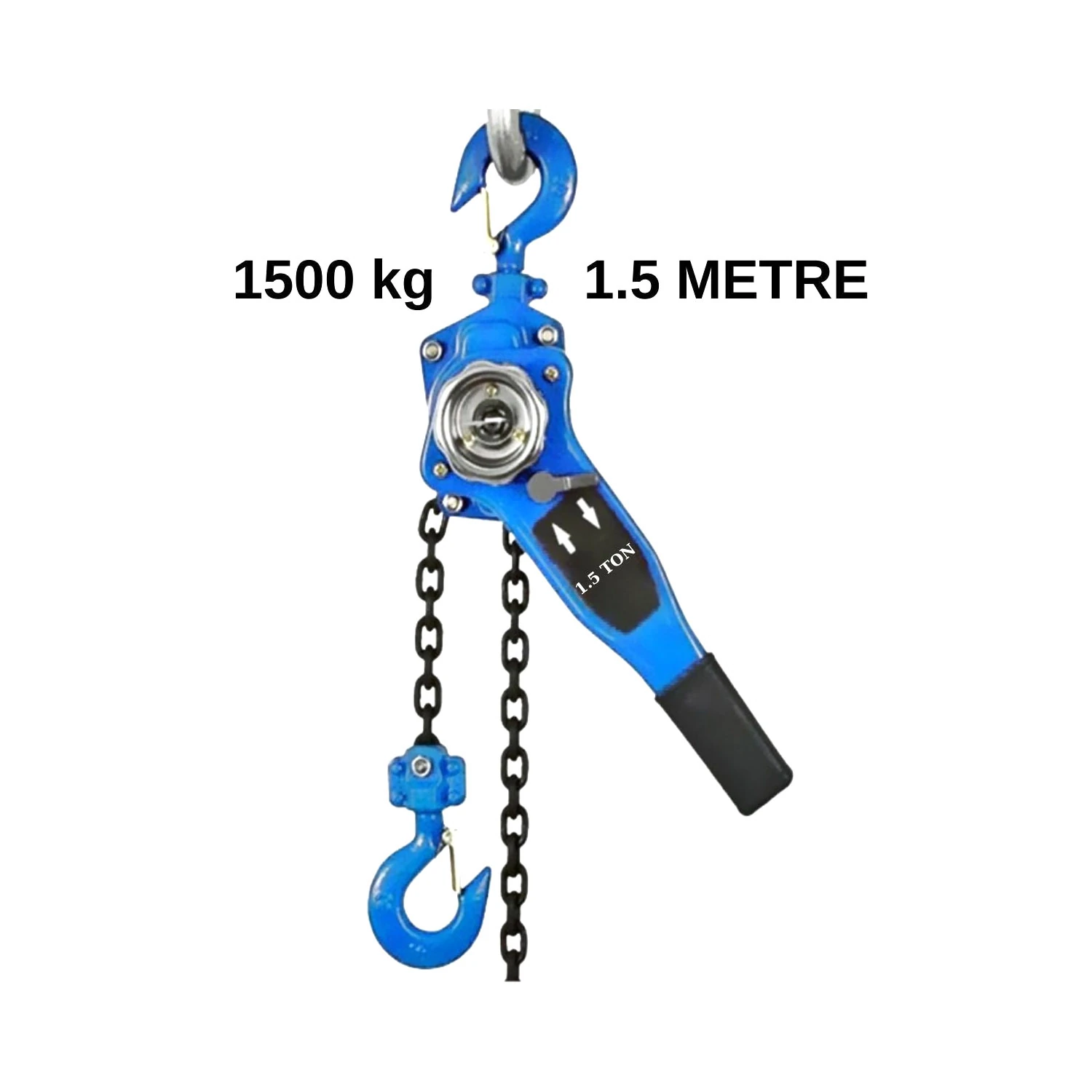 Hubzug 1.5 Ton Zincirli El Vinci 1500 kg Kaldırma Kapasiteli Çelik Zincirli Vinç 1.5 m Yükseklik