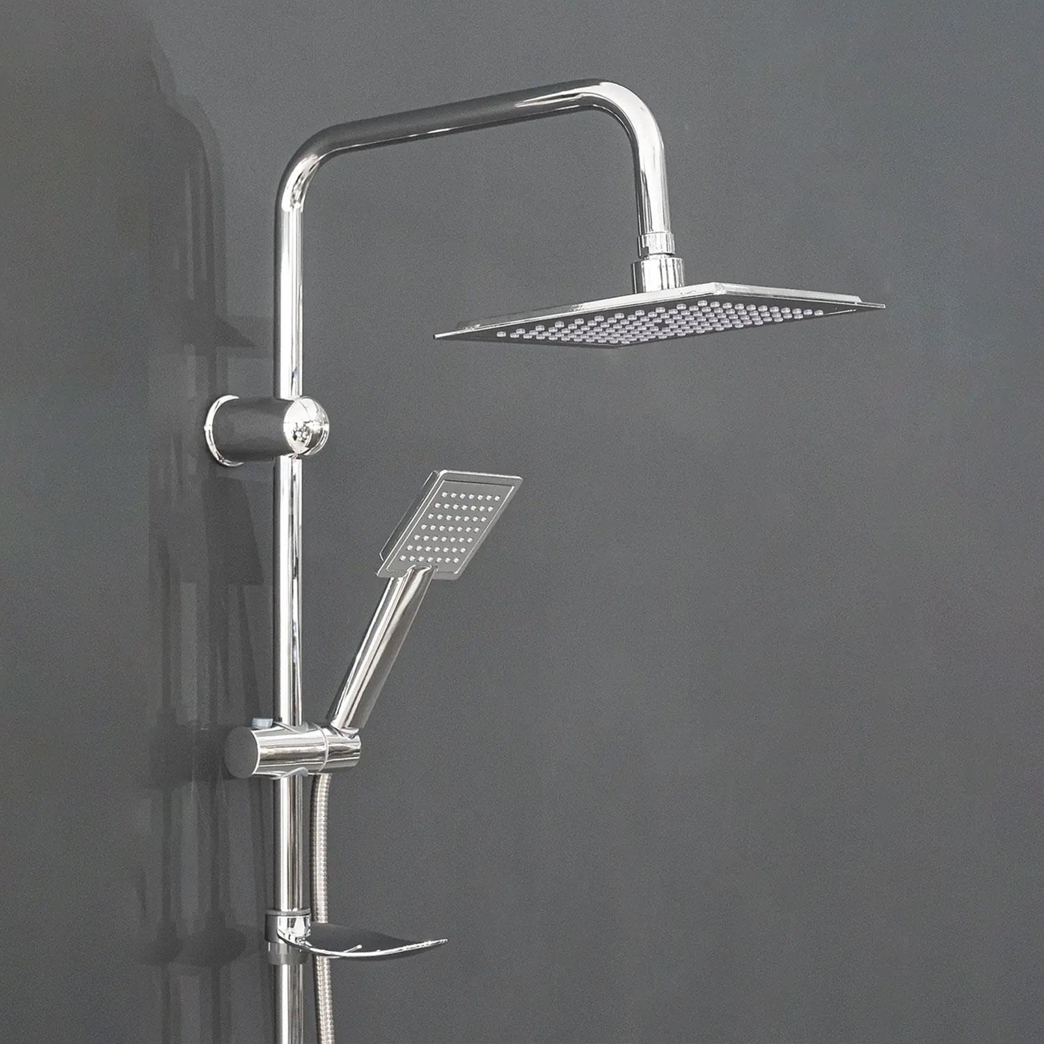 Kare Robot Tepe Duş Seti Takımı Yağmurlama Kare Banyo Duş Başlığı Sistemi Başlık Sabunluklu Duşu