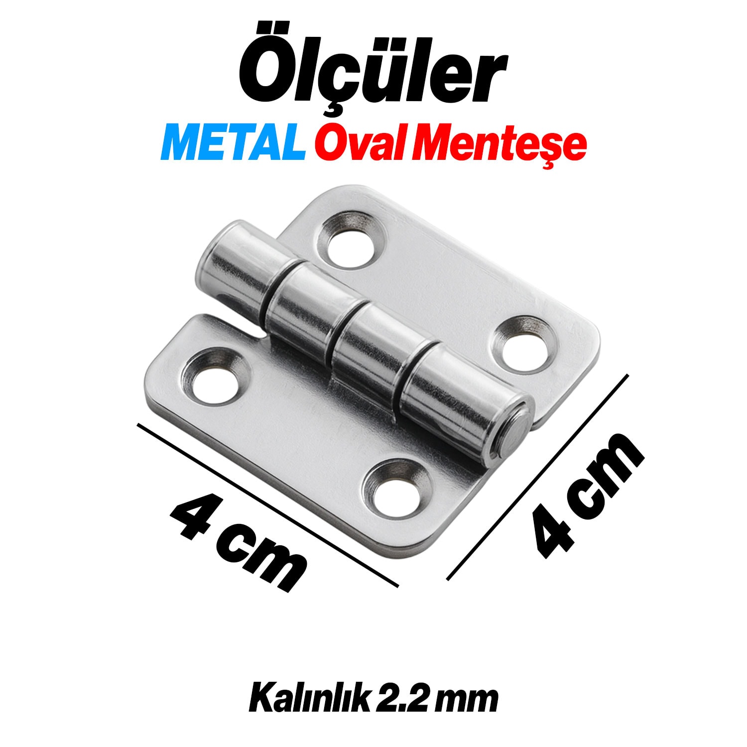 Menteşe 4 ADET SET Yaprak Gümüş Metal 40x40 mm Kapi Pencere Dolap Mobilya Kapak Menteşe Bağlantı