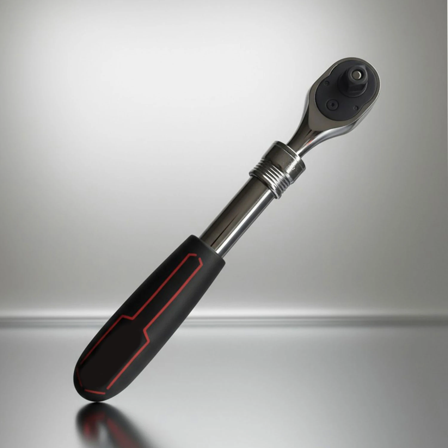 Uzatmalı Cırcır Kolu 72 Diş 3/8" Profesyonel Lokma Kol Uzatma Mekanizmalı Dayanıklı El Aleti