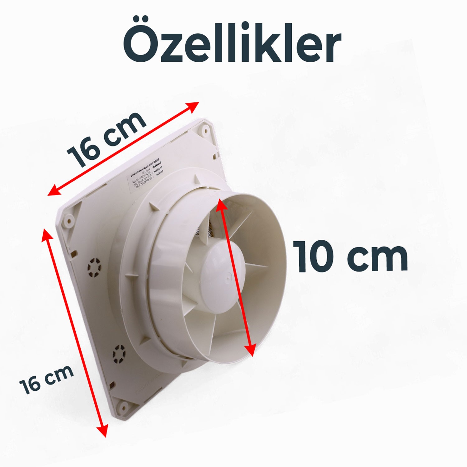 Süper Sessiz Banyo WC Aspiratör Fanı 100 mm Duvar Tipi Tuvalet Havalandırma Mutfak Hava Aspiratörü