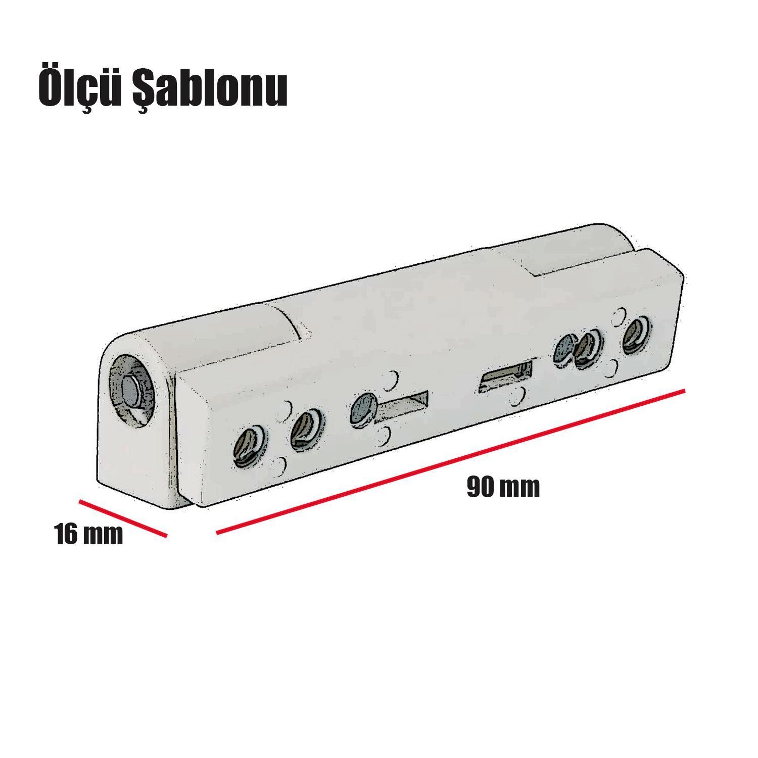 Pvc Pimapen Pencere Menteşesi 90 mm Sac Destekli Siyah Menteşe (5 ADET)