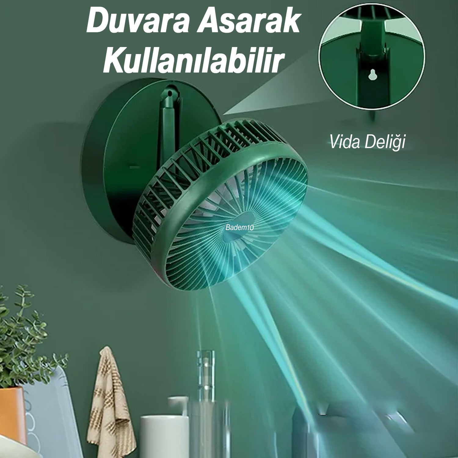 Sessiz Masa Vantilatörü Katlanabilir Masaüstü Usb Şarjlı Taşınabilir Portatif Teleskopik Araç Oto