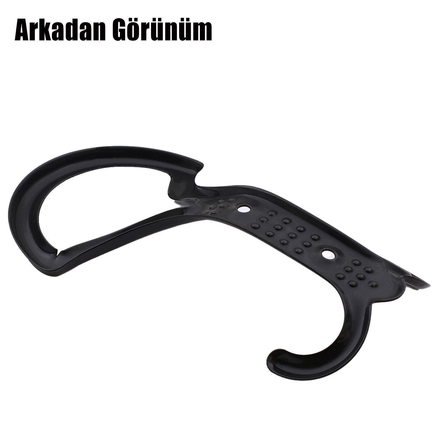 Noktalı Portmanto Vestiyer Duvar Askısı Metal Dolap Elbise Askılığı Siyah (5 ADET)