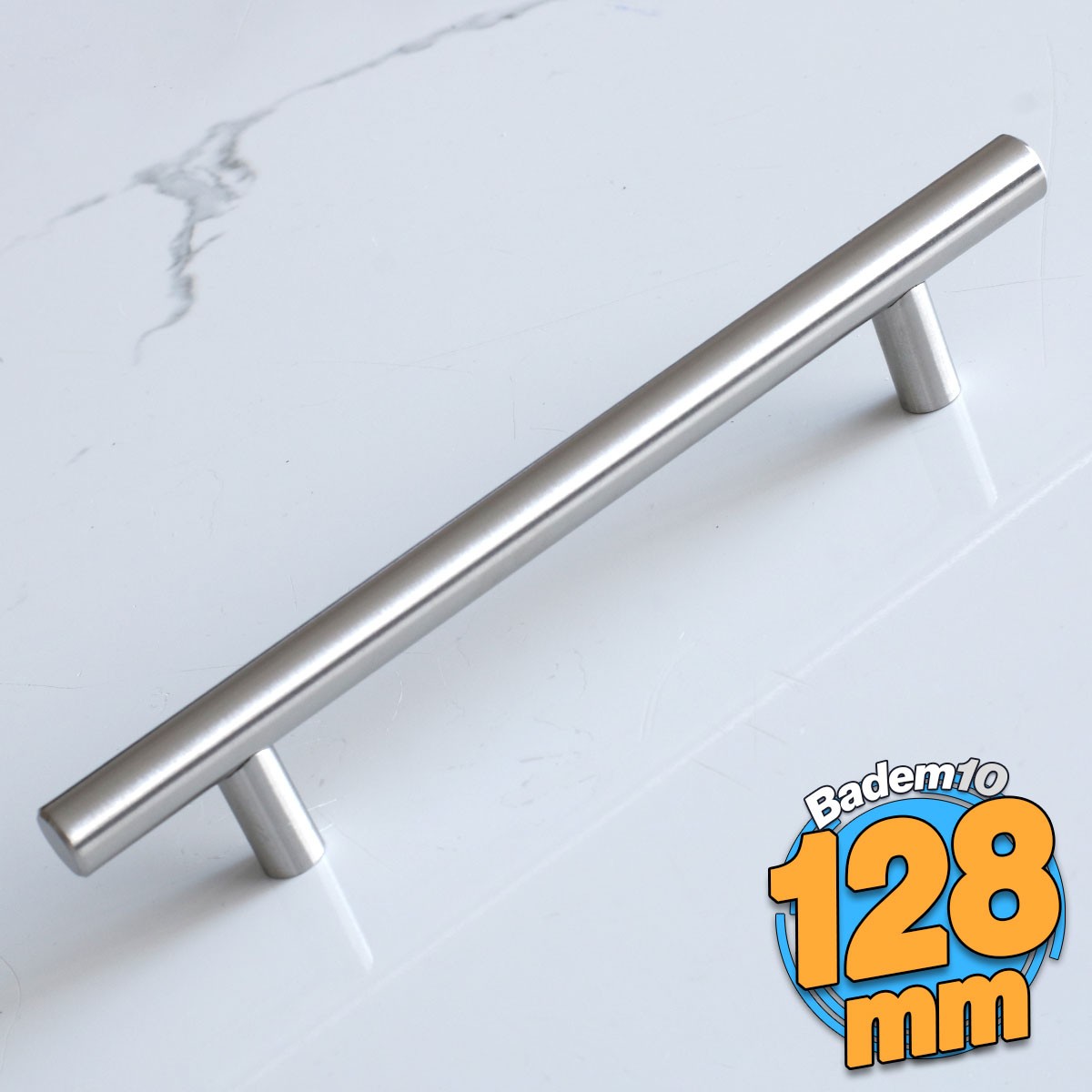 5 ADET RoseMary İnox Metal Kulp 128 mm ( 12.8 cm ) Mobilya Mutfak Çekmece Dolap Kapak Kulpu Kulbu