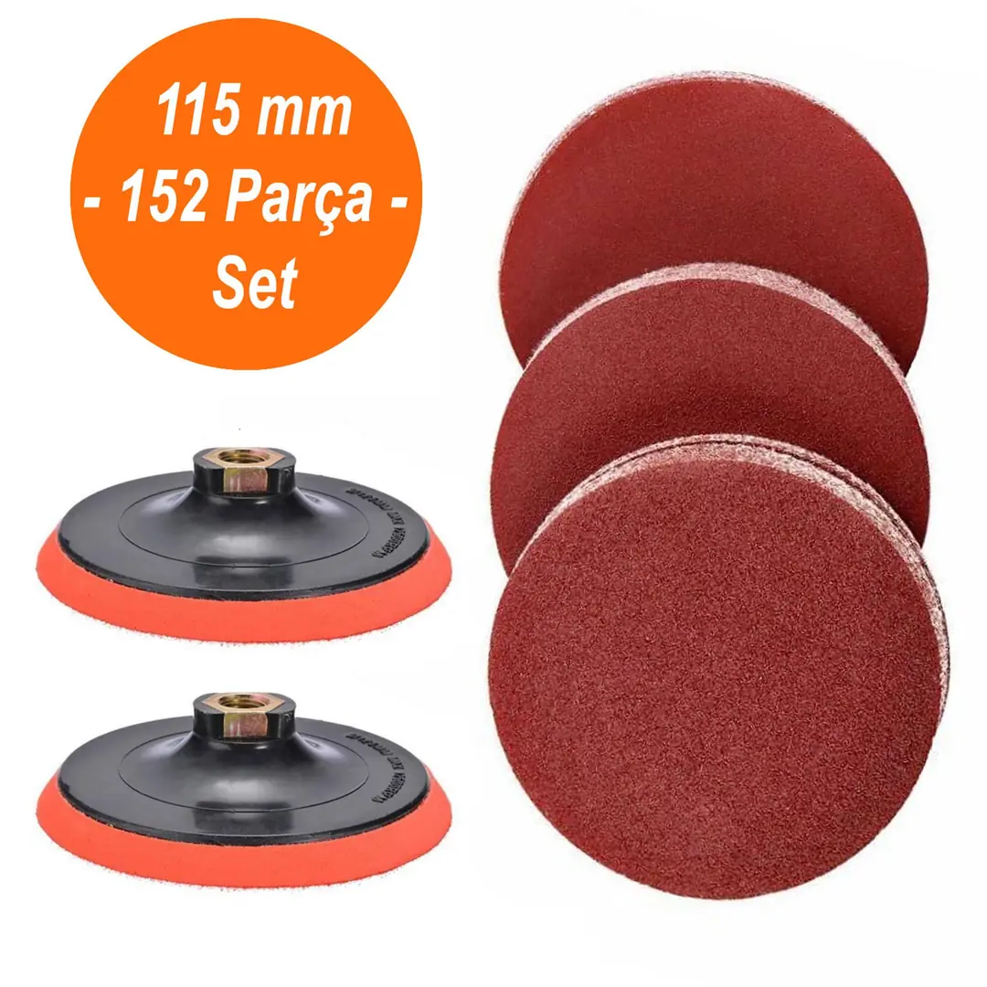 Ugr-Nikon Cırt Zımpara Seti 115 mm 40-320 Kum (152 Parça)- Badem10