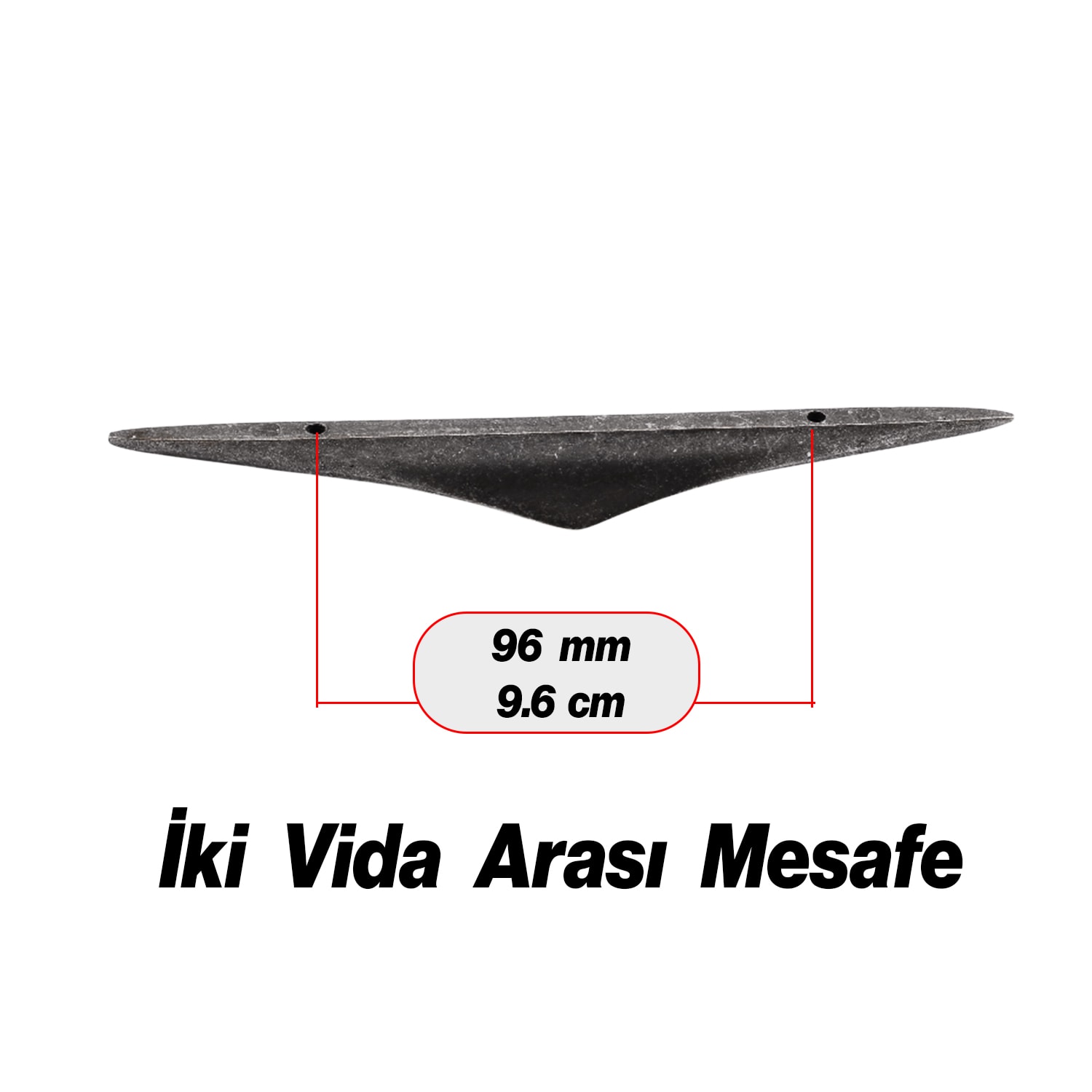 Antik Gümüş Renk Metal Kulp 96 mm - 9.6 cm Mobilya Çekmece Mutfak Dolabı Dolap Kulpları Kulbu Kulpu