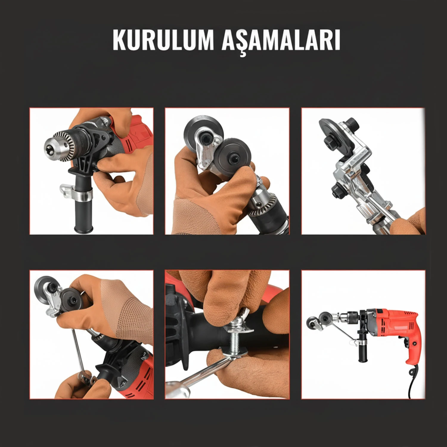 Metal Plaka Sac Kesme Aparatı Matkap Ucuna Takılabilir Endüstriyel Güçlü Kesim Başlığı Daire Testere