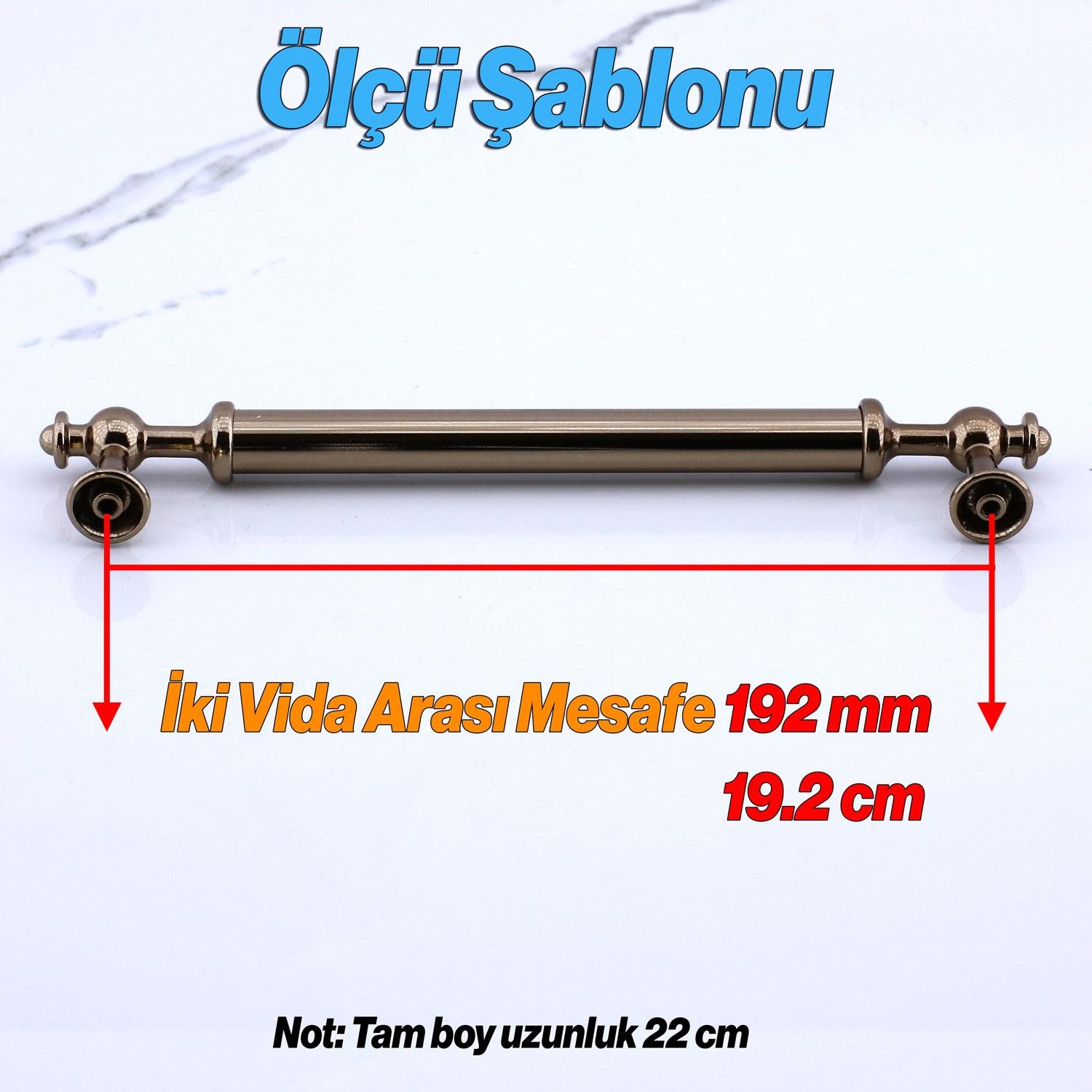 Nesil Bronz Metal Kulp 192 mm- 19.2 cm Mobilya Çekmece Mutfak Dolabı Dolap Kulpları Kulbu Kulpu