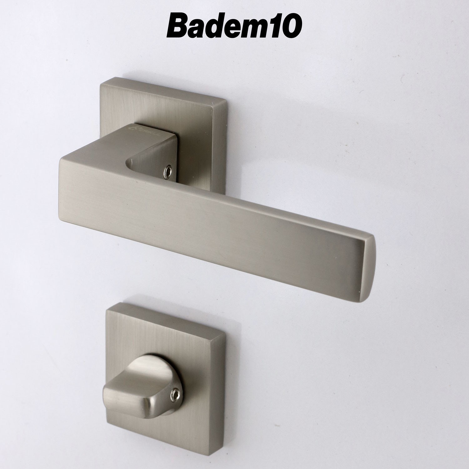 Paytak İNOX Wc-Banyo Kapı Kolu Kare Rozetli Sağa Sola Uygun İç Dış Kapısı Kilitlenebilir 1 Takım