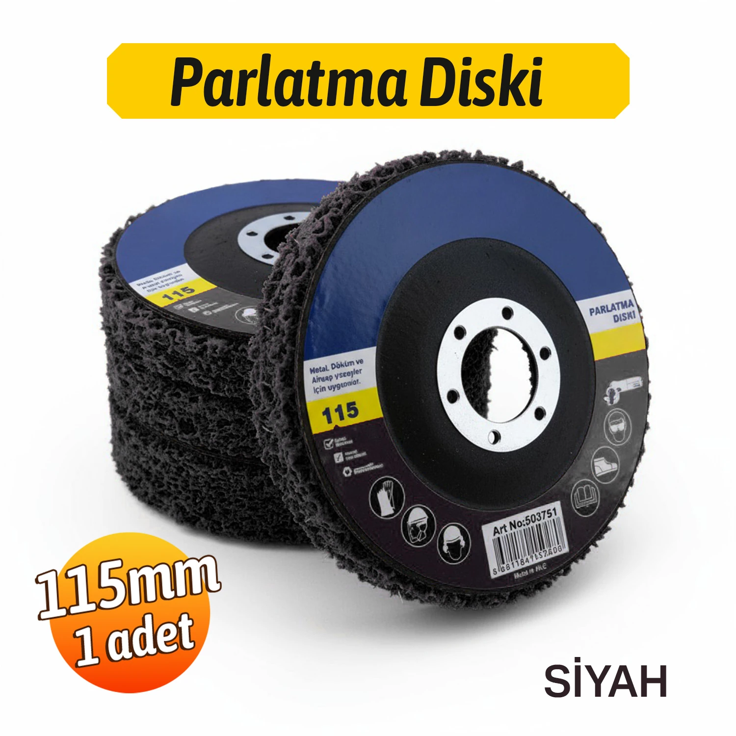 Siyah 115 mm Parlatma Diski Döküm Metal Ahşap Yüzeyler İçin Pas Boya Sökücü Flap Disk