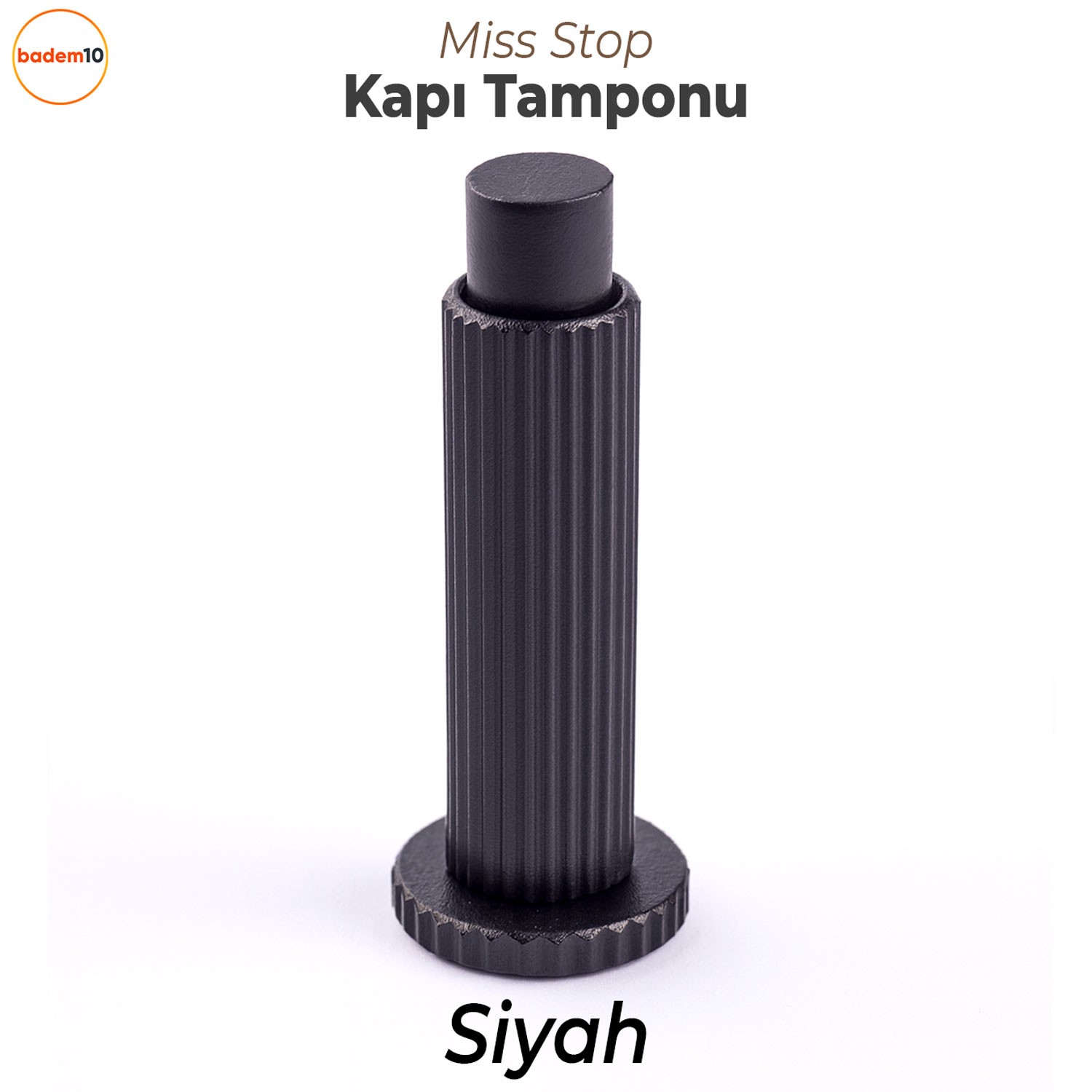 Kapı Stoperi Tamponu Çizgili Siyah Vidalı Metal Tutacağı Tutucu Kapı Arkası Duvar Kolu Stopu Takozu