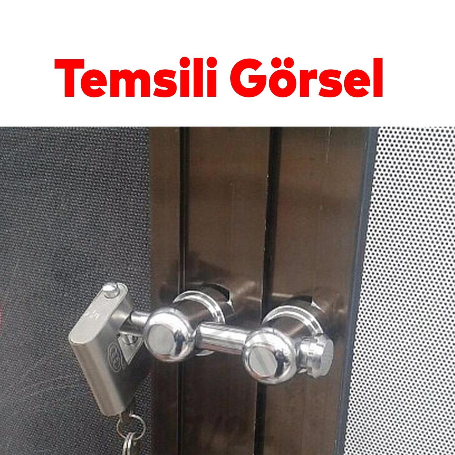 Kapı Emniyet Aparatı Paslanmaz Çelik Metal İşyeri Garaj Kapısı Kepenk Sarmal Kapı Kilidi Kilitleme