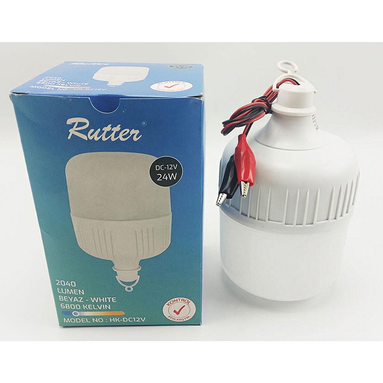 Rutter Ampul Akü Seyyar Led Lamba BEYAZ