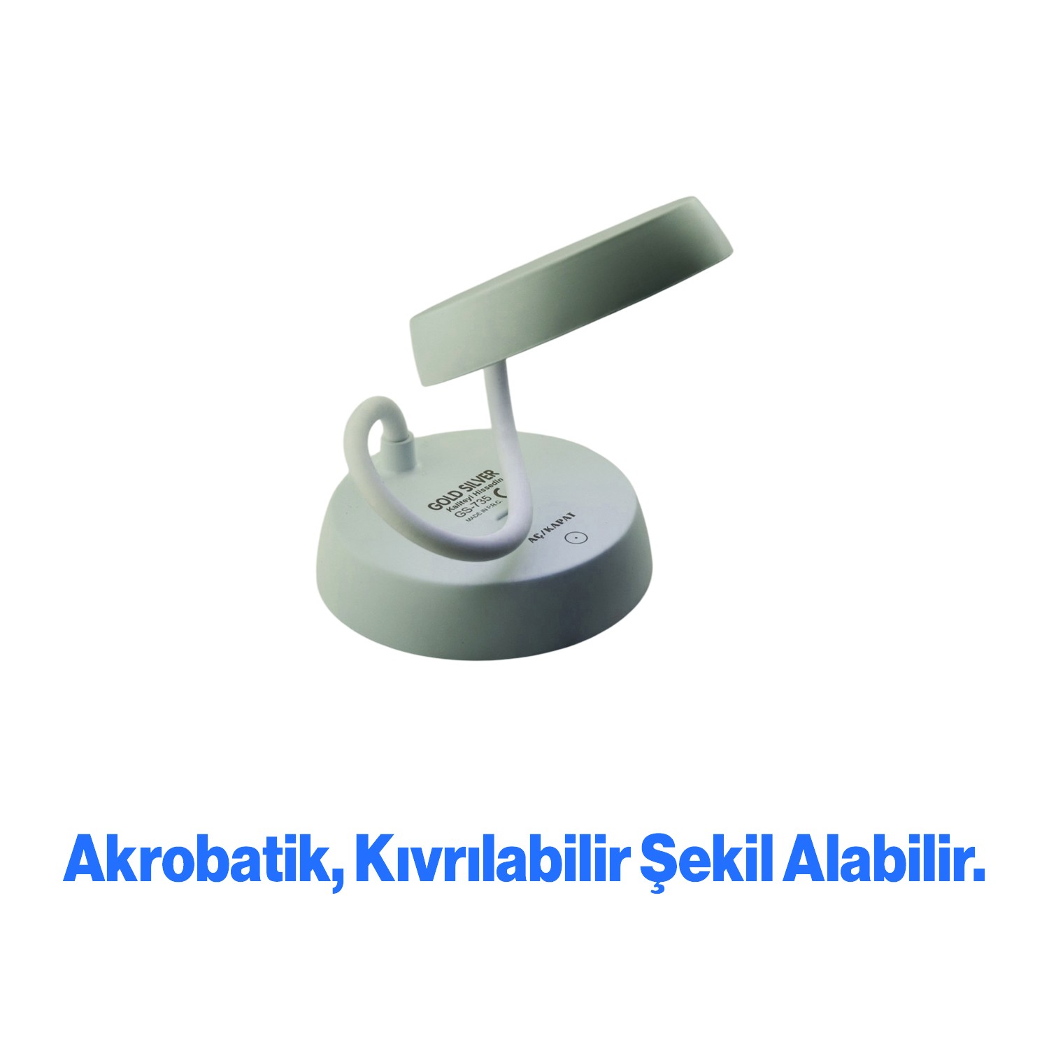 Şarjlı Akrobat 360° Masa Üstü Yeşil Renk Lamba 3 Kademe Dokunmatik Çalışma Okuma Işığı Soft Işık