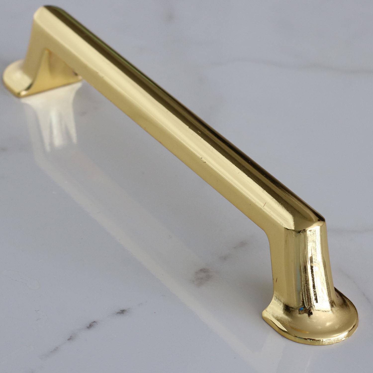 Gold Altın Metal Kulp 128 Mm-12.8 Cm Mobilya Çekmece Mutfak Dolabı Dolap Kapak Kulpları Kulbu