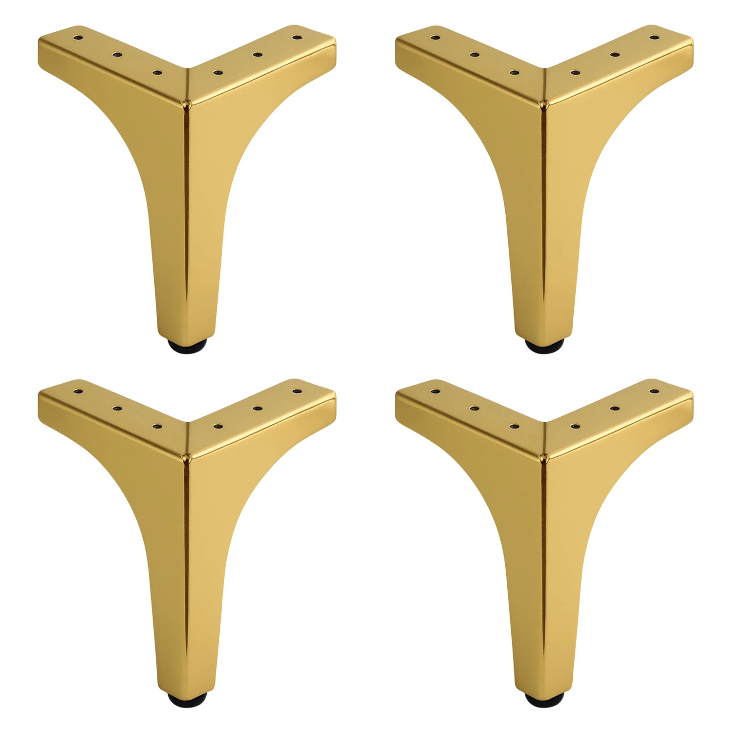Dekor 17 cm Gold Altın 4 Adet SET Metal Mobilya Ayağı Dayanıklı Ayak Tasarım Koltuk Sehpa TV Ünitesi